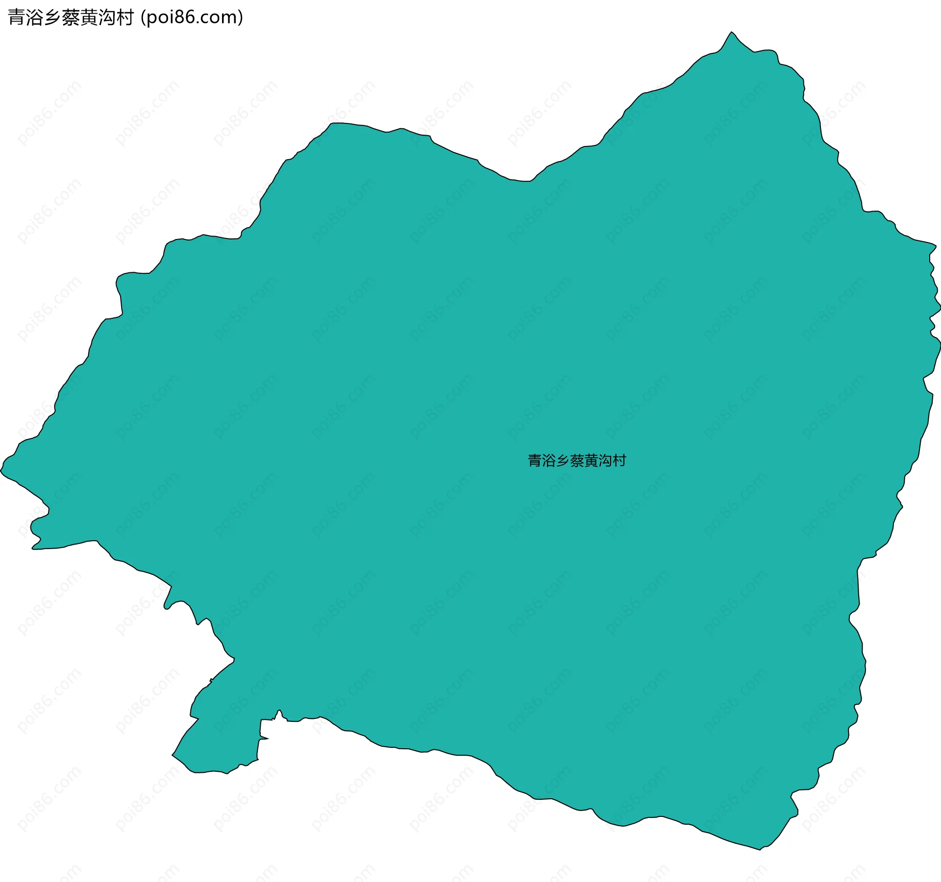 青浴乡蔡黄沟村边界地图