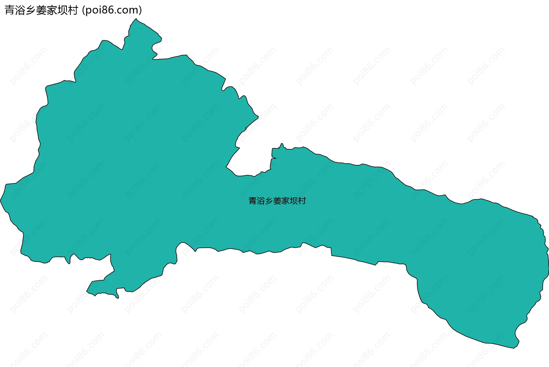 青浴乡姜家坝村边界地图