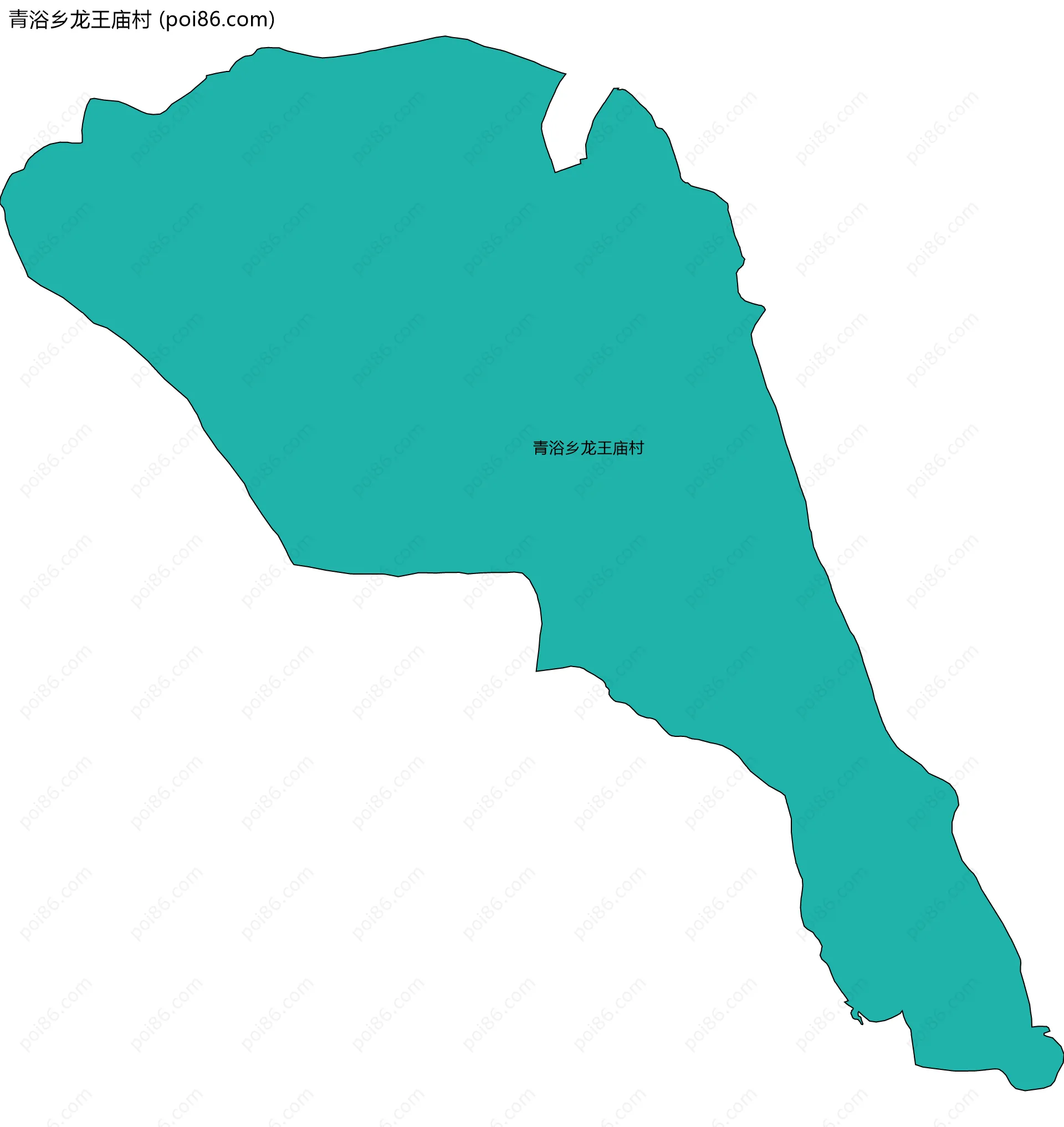 青浴乡龙王庙村边界地图