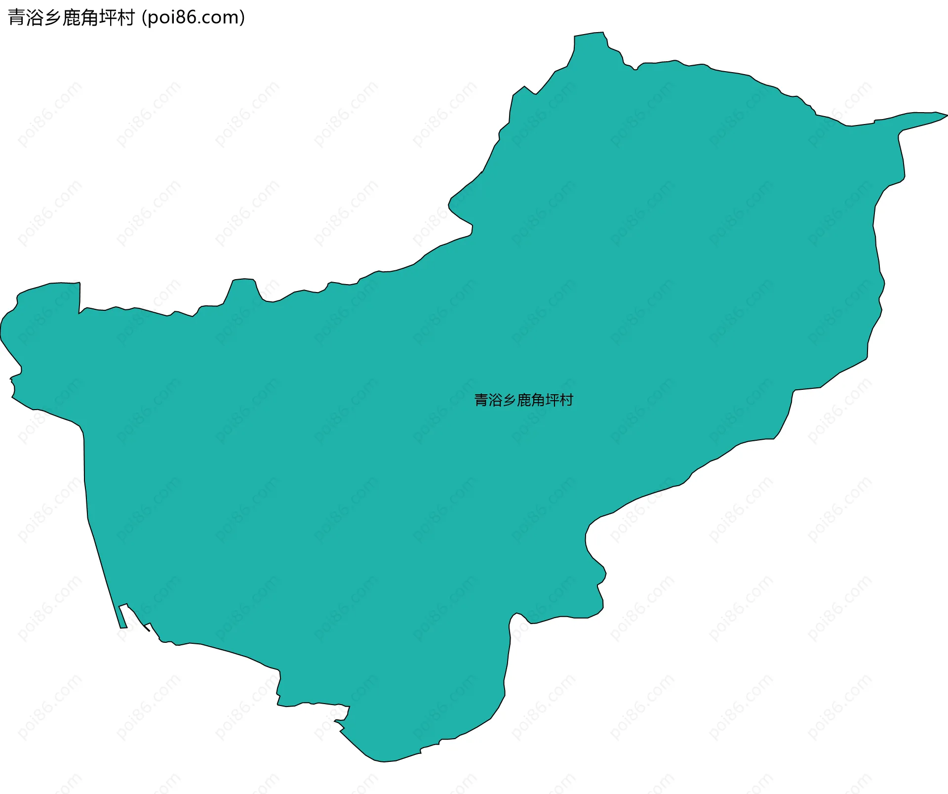 青浴乡鹿角坪村边界地图