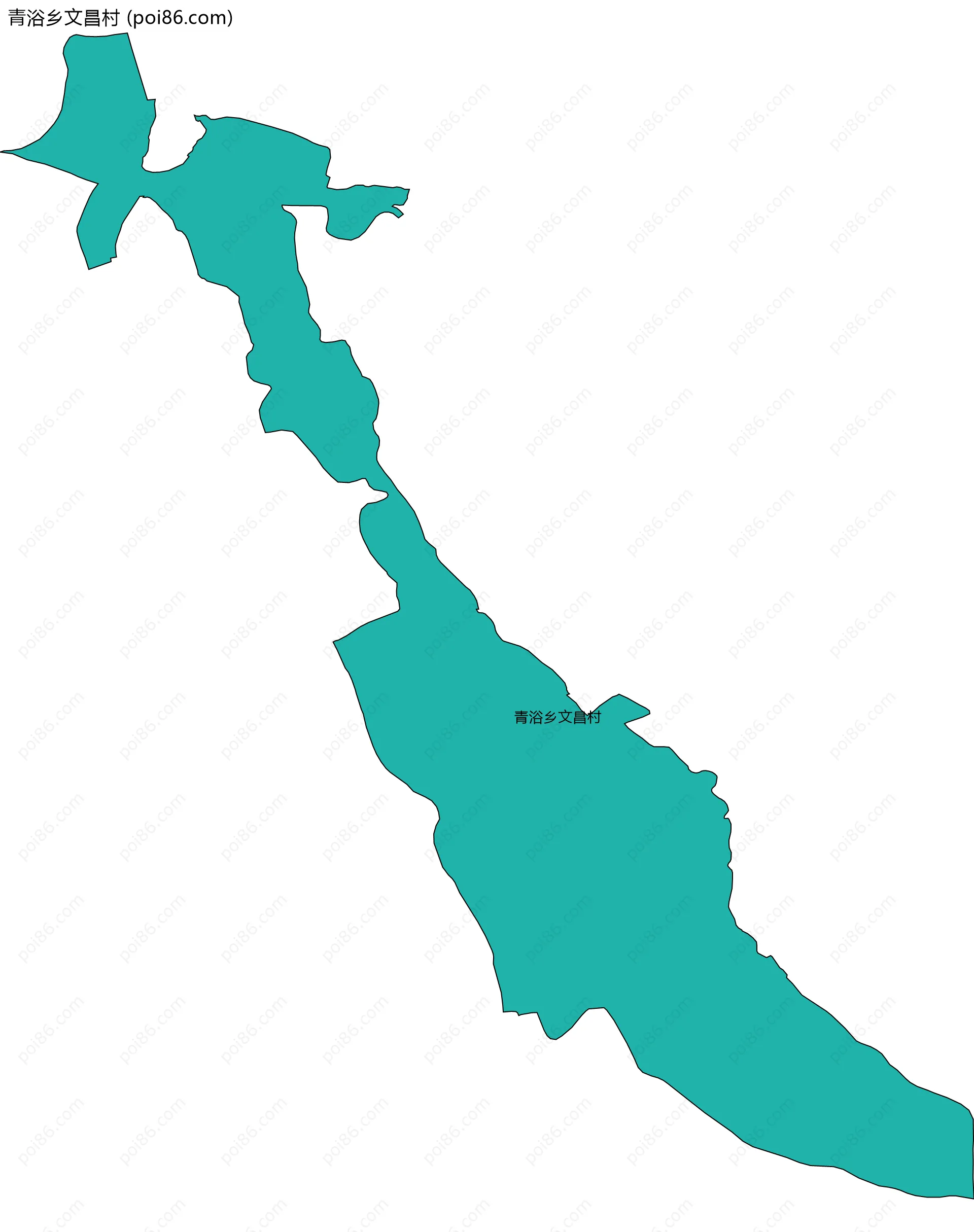 青浴乡文昌村边界地图