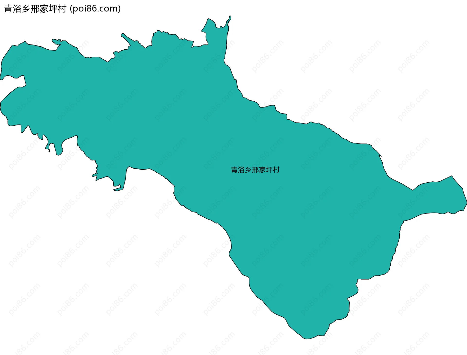 青浴乡邢家坪村边界地图
