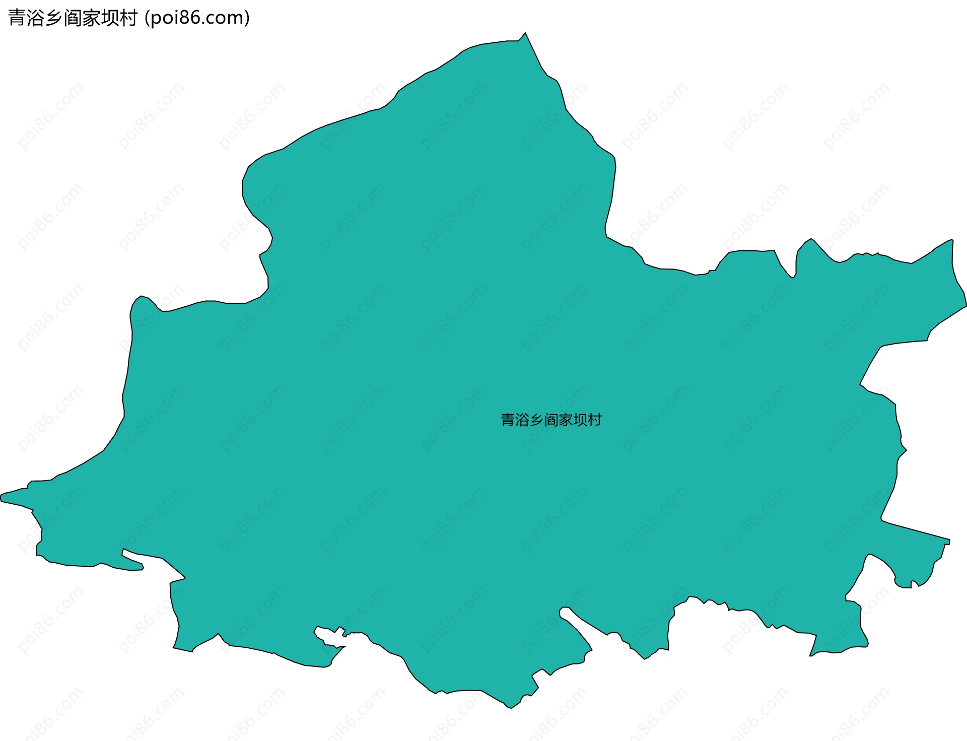 青浴乡阎家坝村边界地图