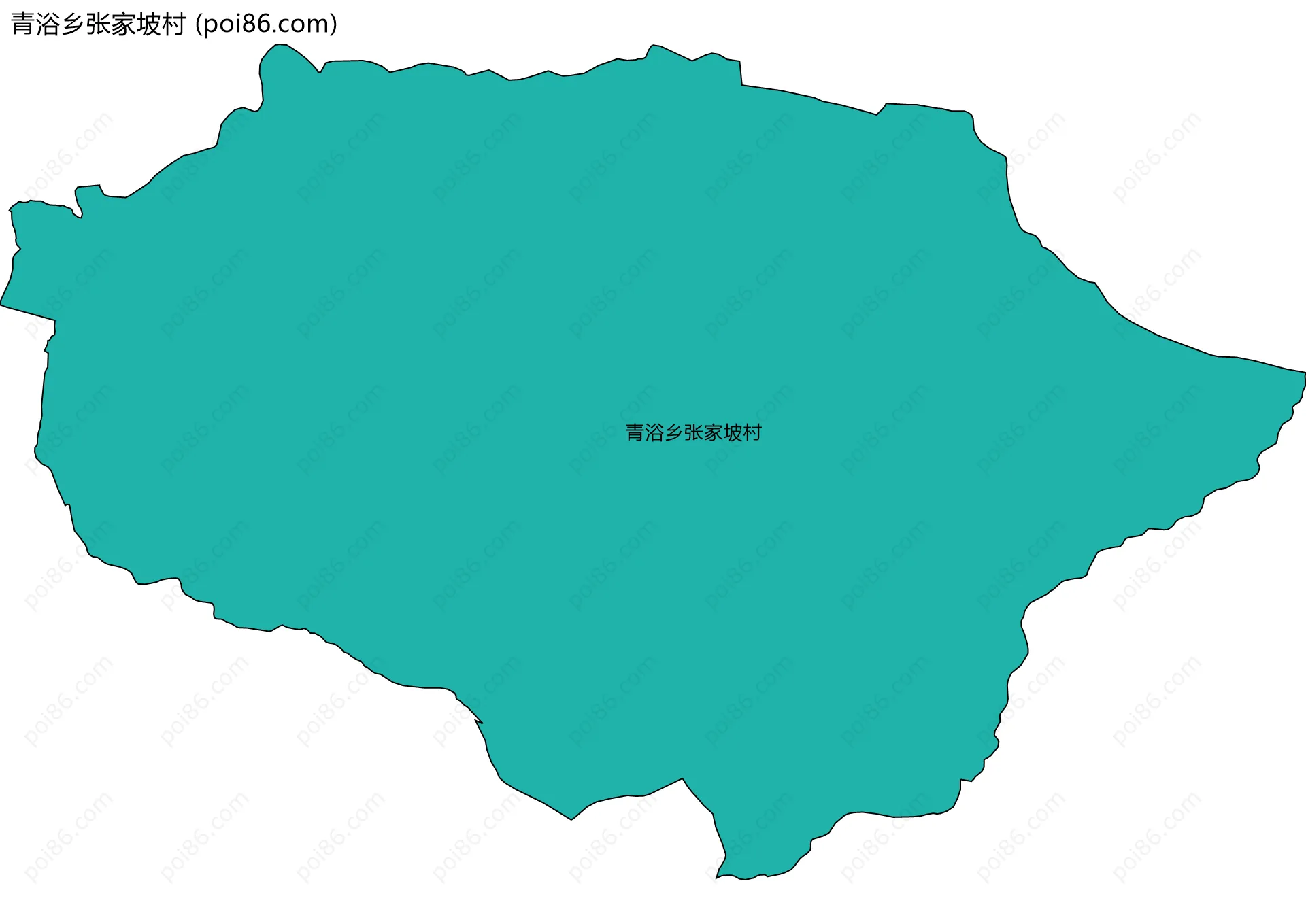 青浴乡张家坡村边界地图