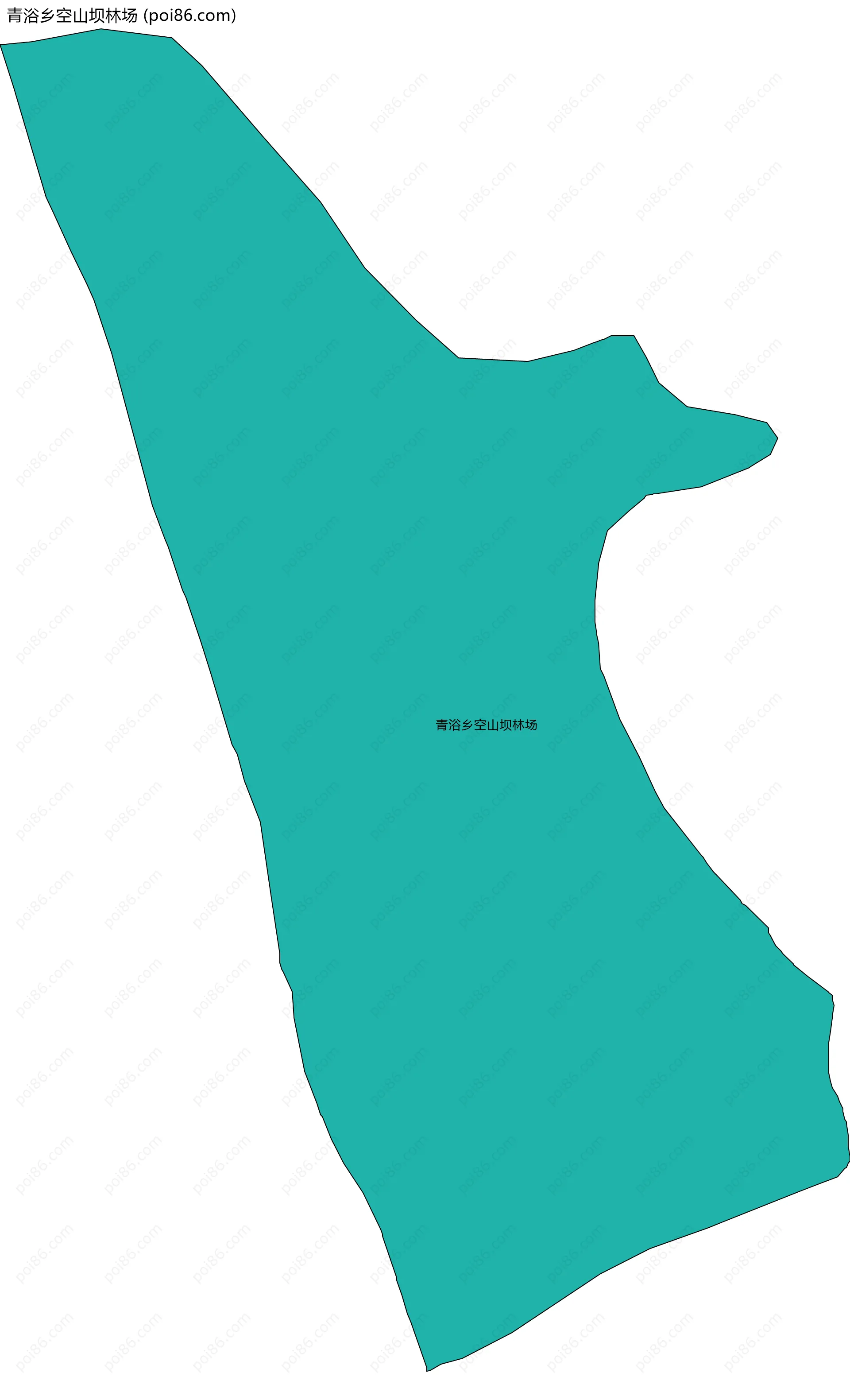 青浴乡空山坝林场边界地图