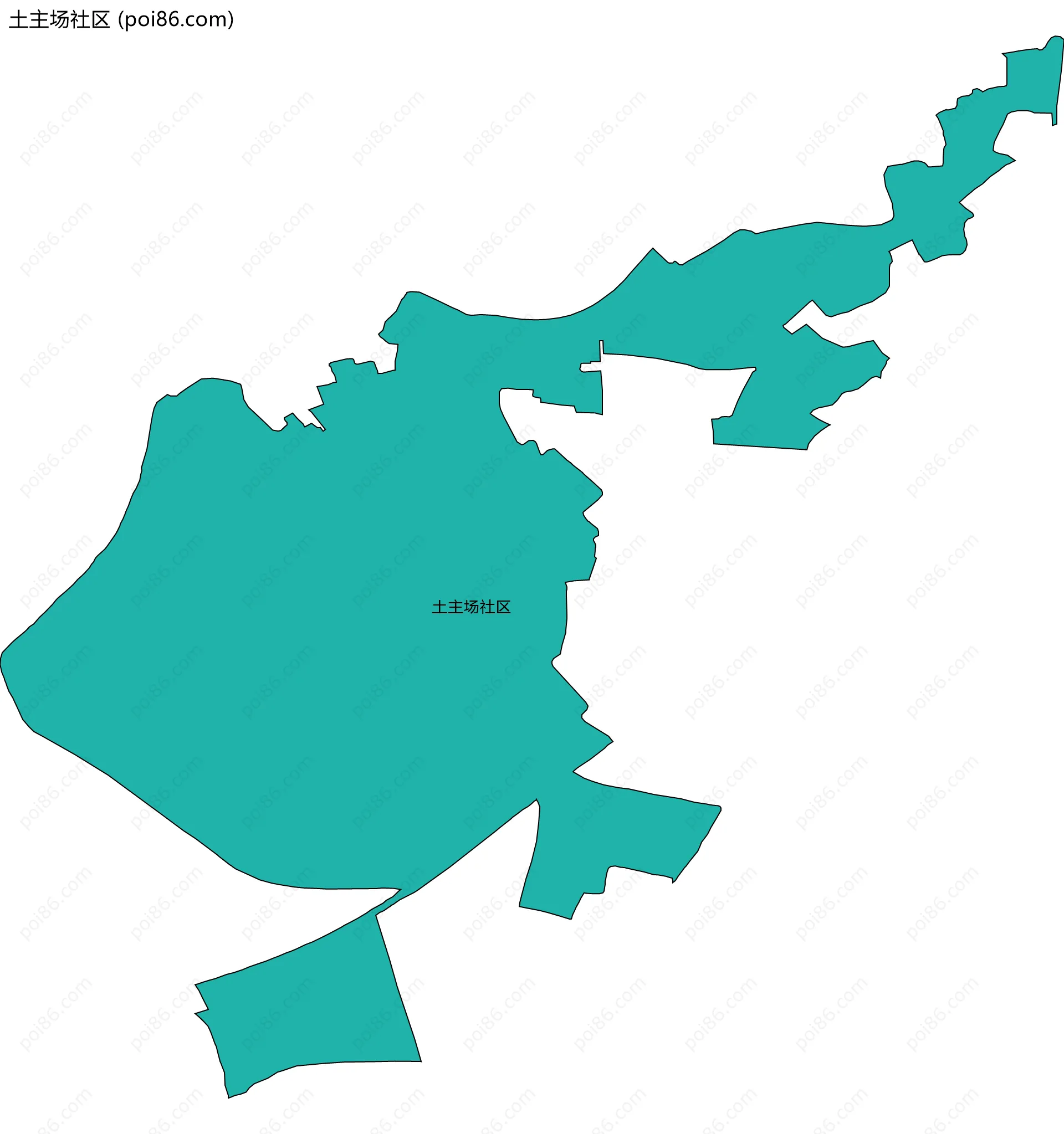 土主场社区边界地图