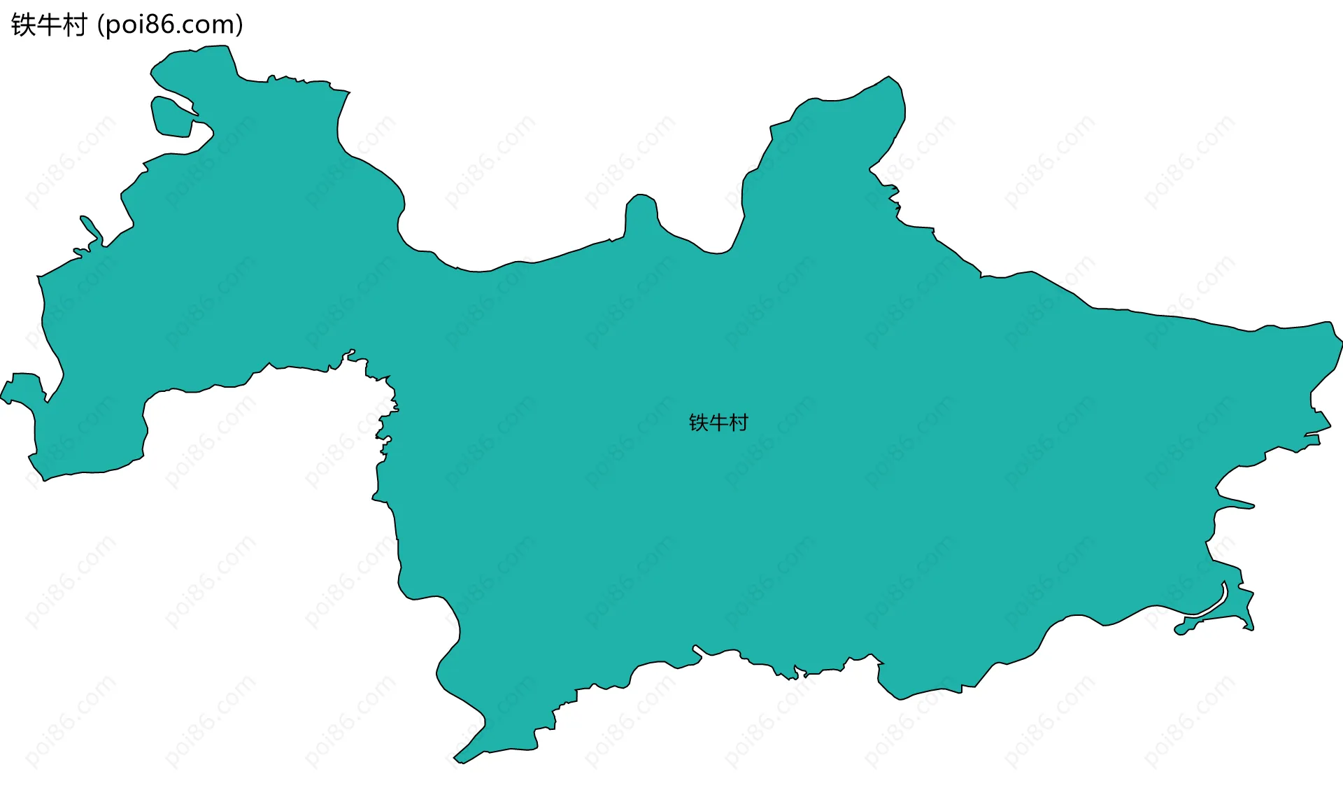 铁牛村边界地图