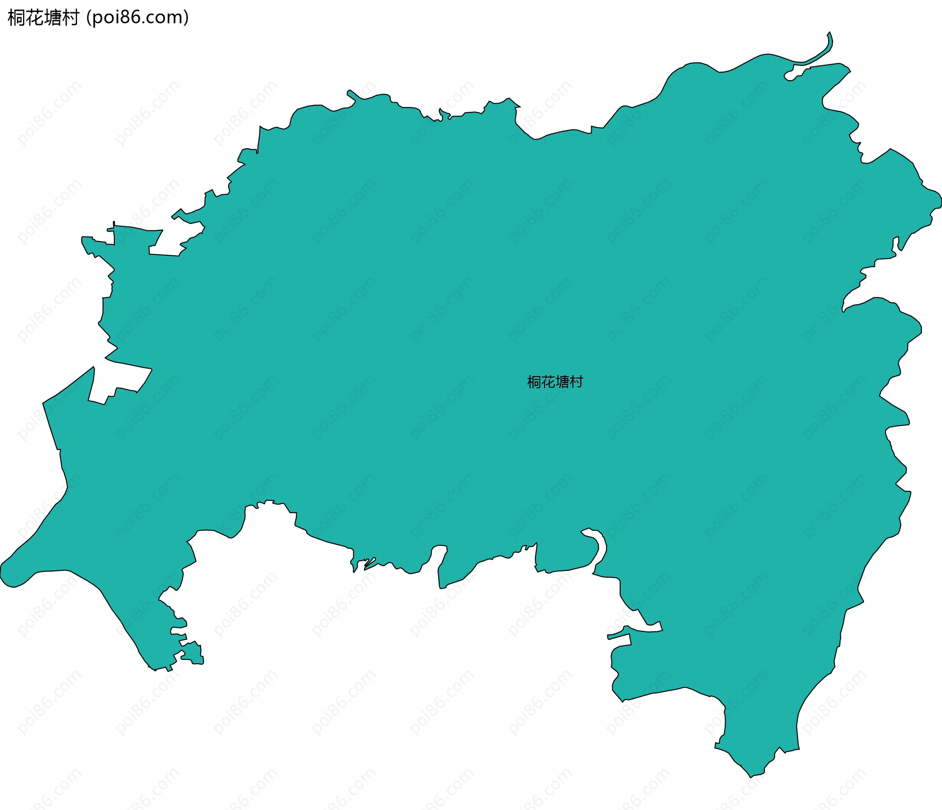桐花塘村边界地图