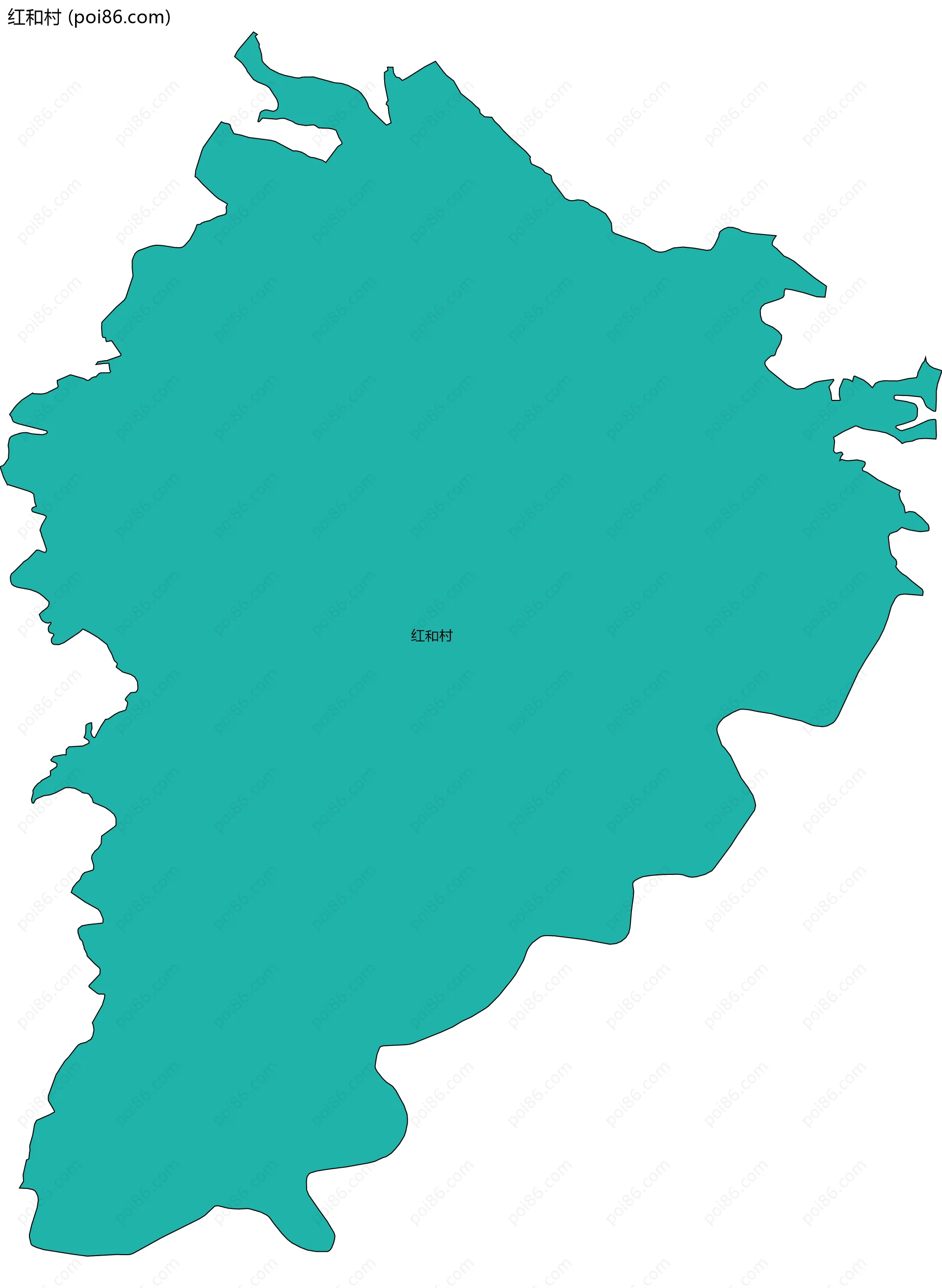 红和村边界地图