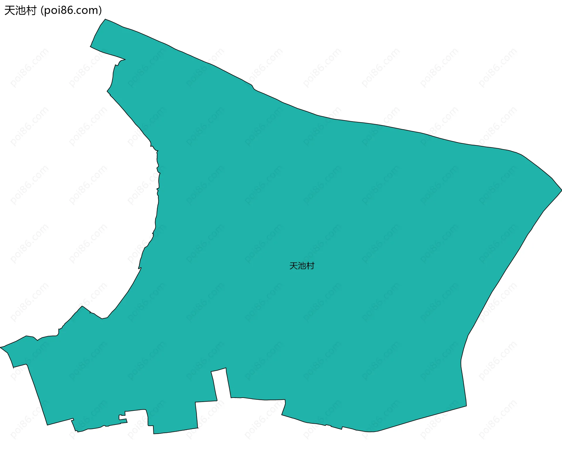 天池村边界地图