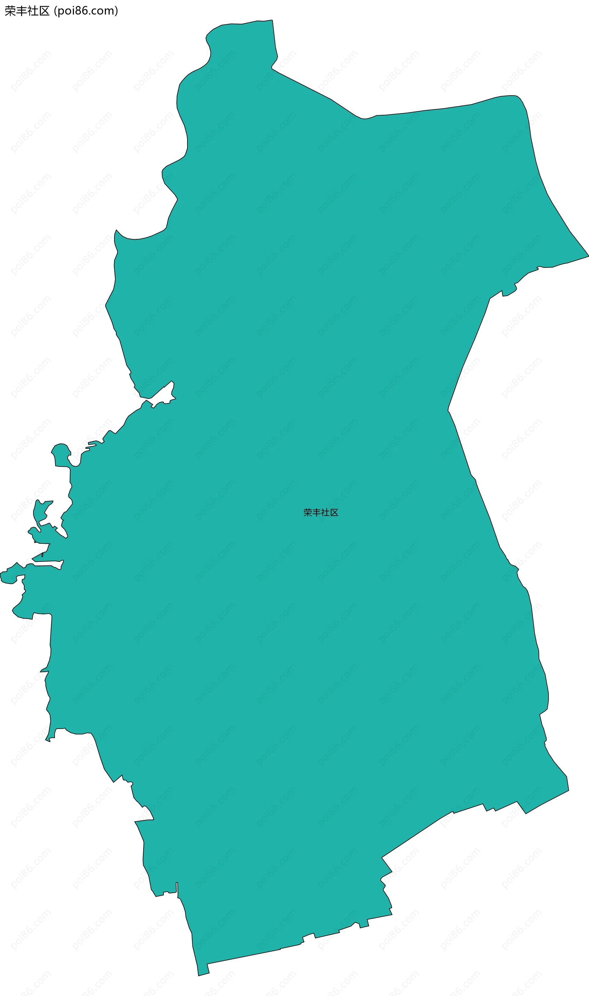 荣丰社区边界地图