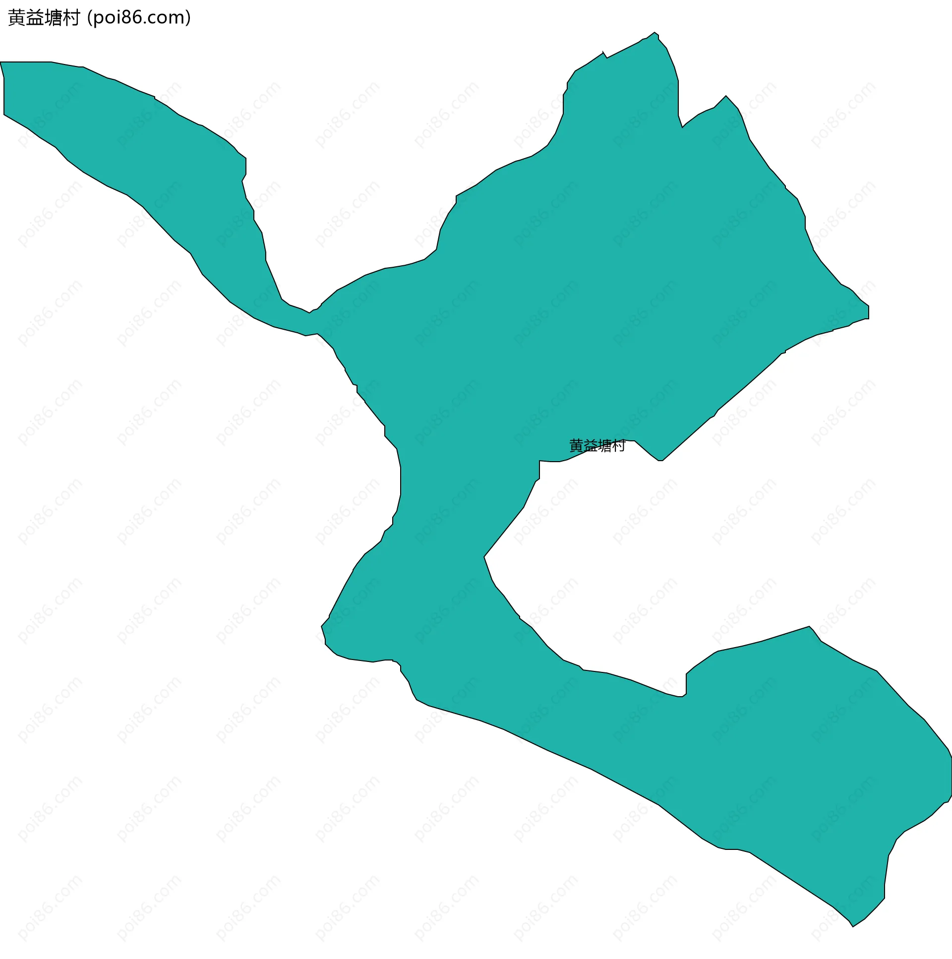 黄益塘村边界地图