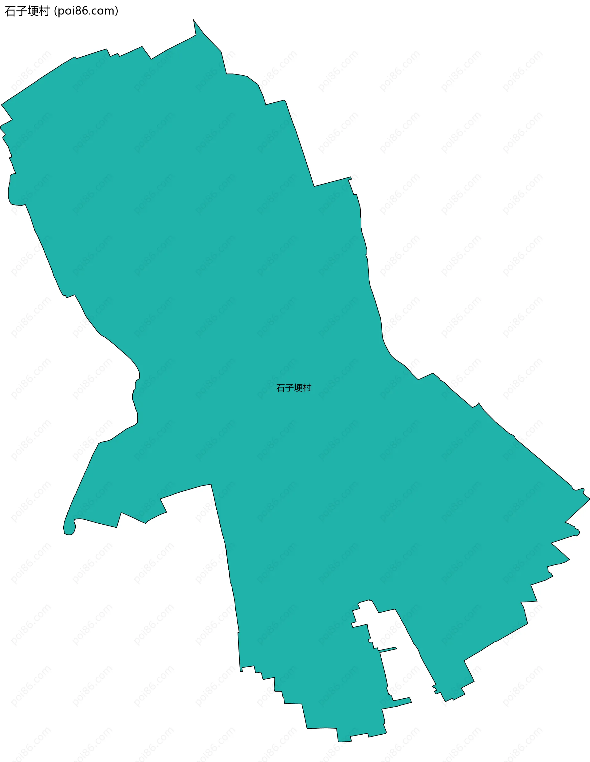 石子埂村边界地图