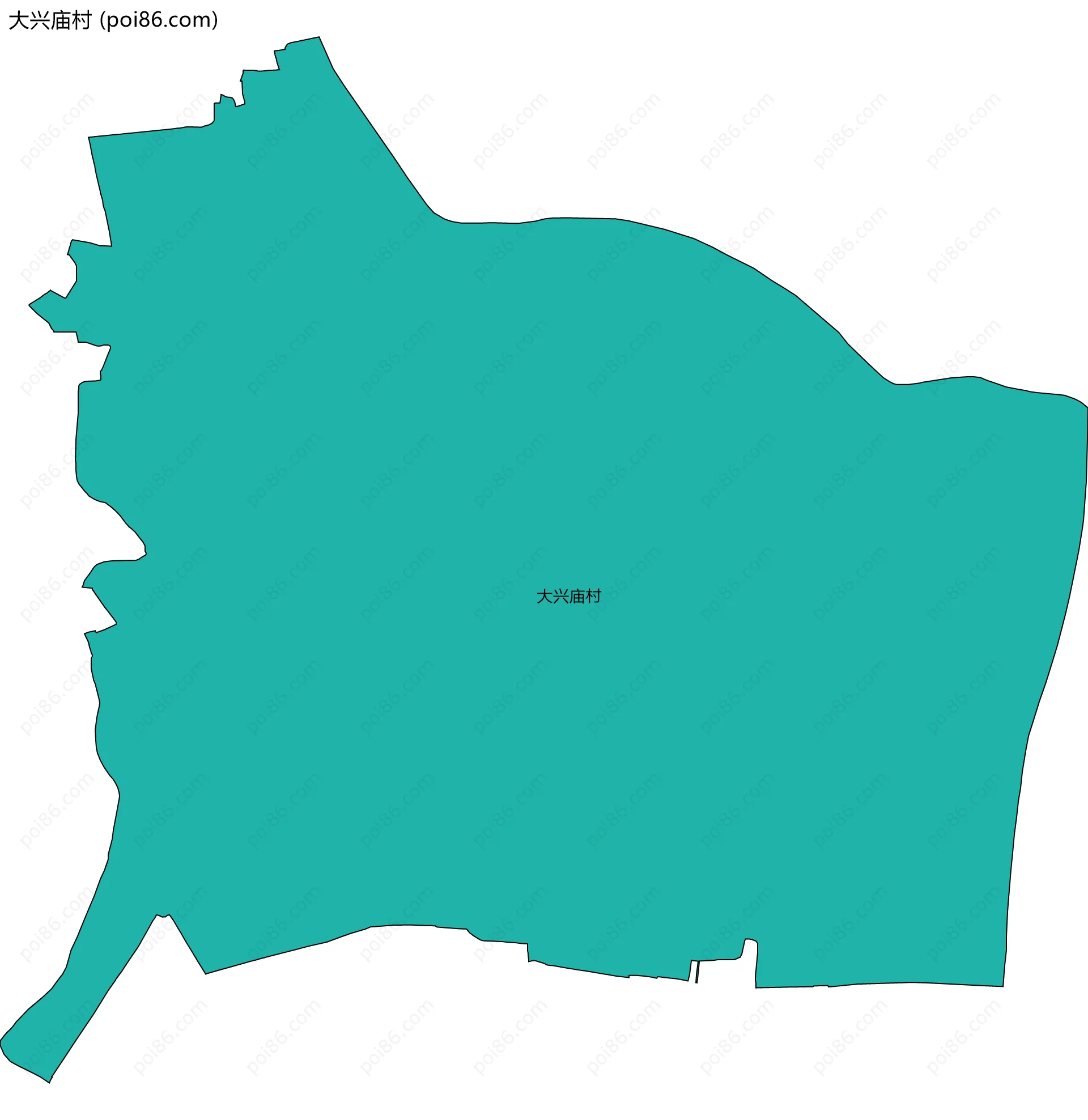 大兴庙村边界地图