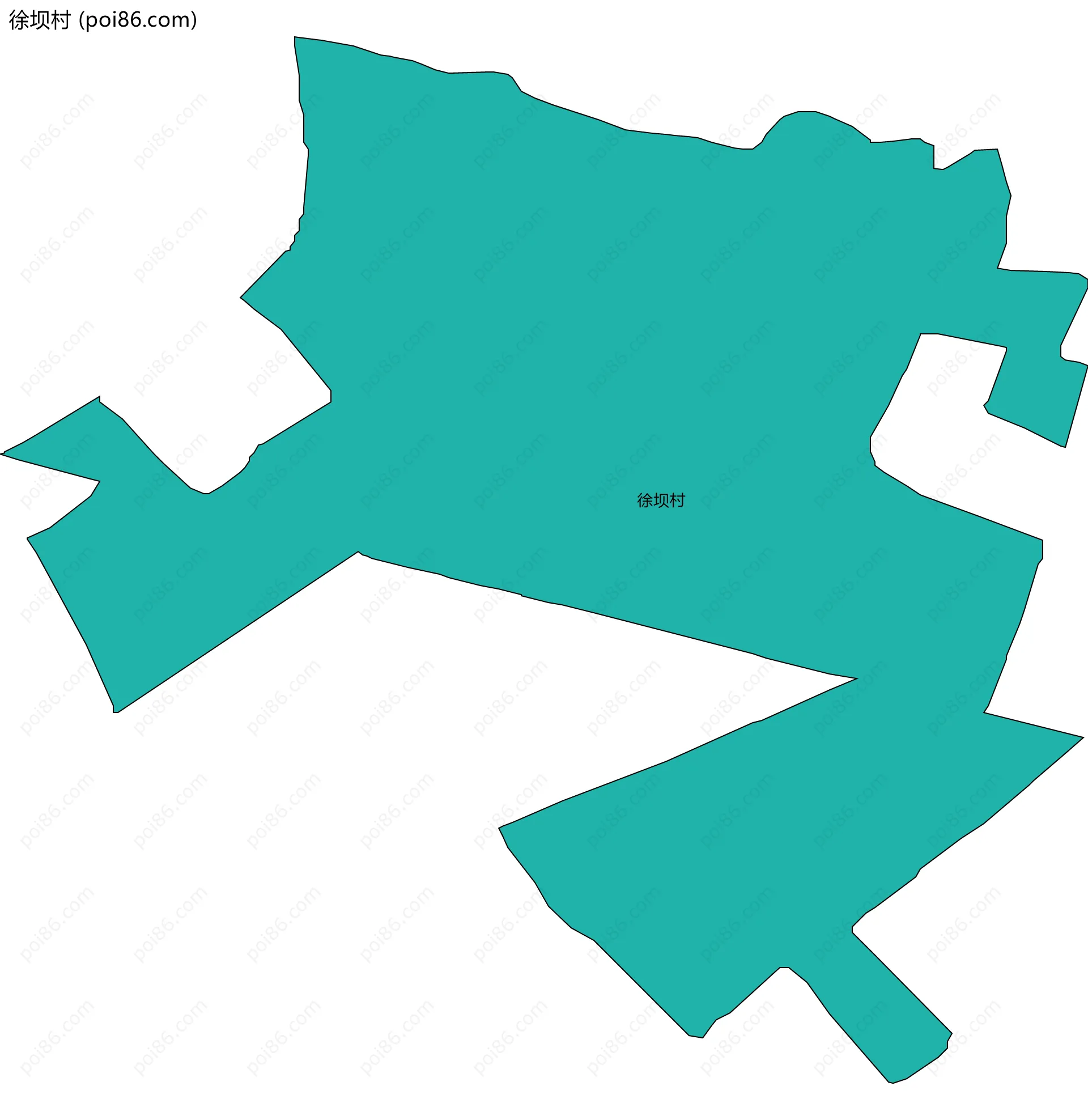 徐坝村边界地图