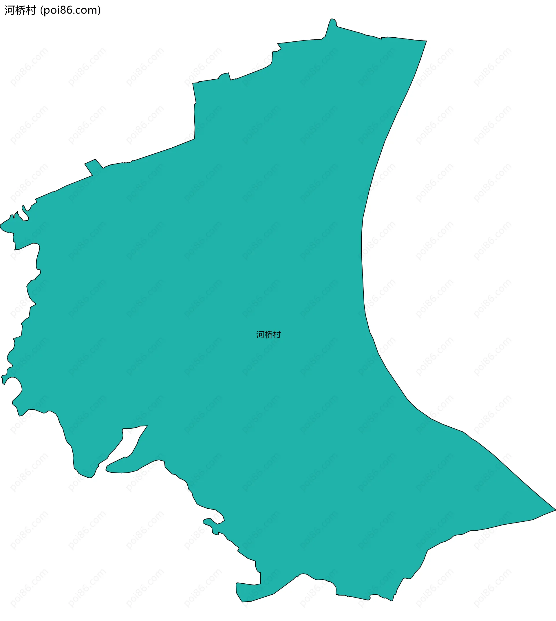 河桥村边界地图