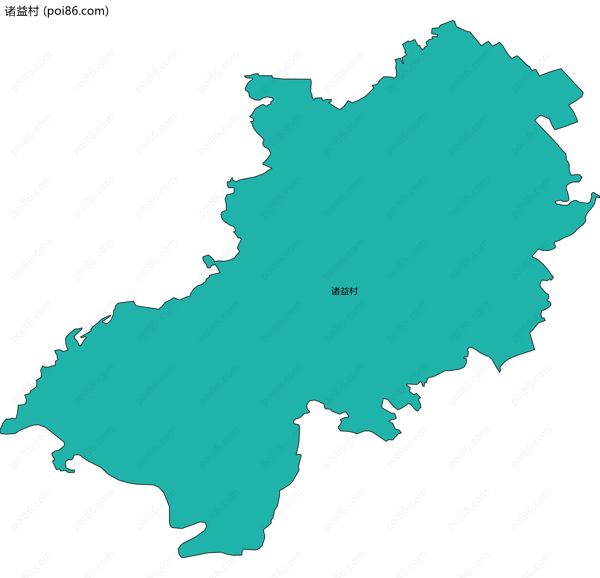 诸益村边界地图