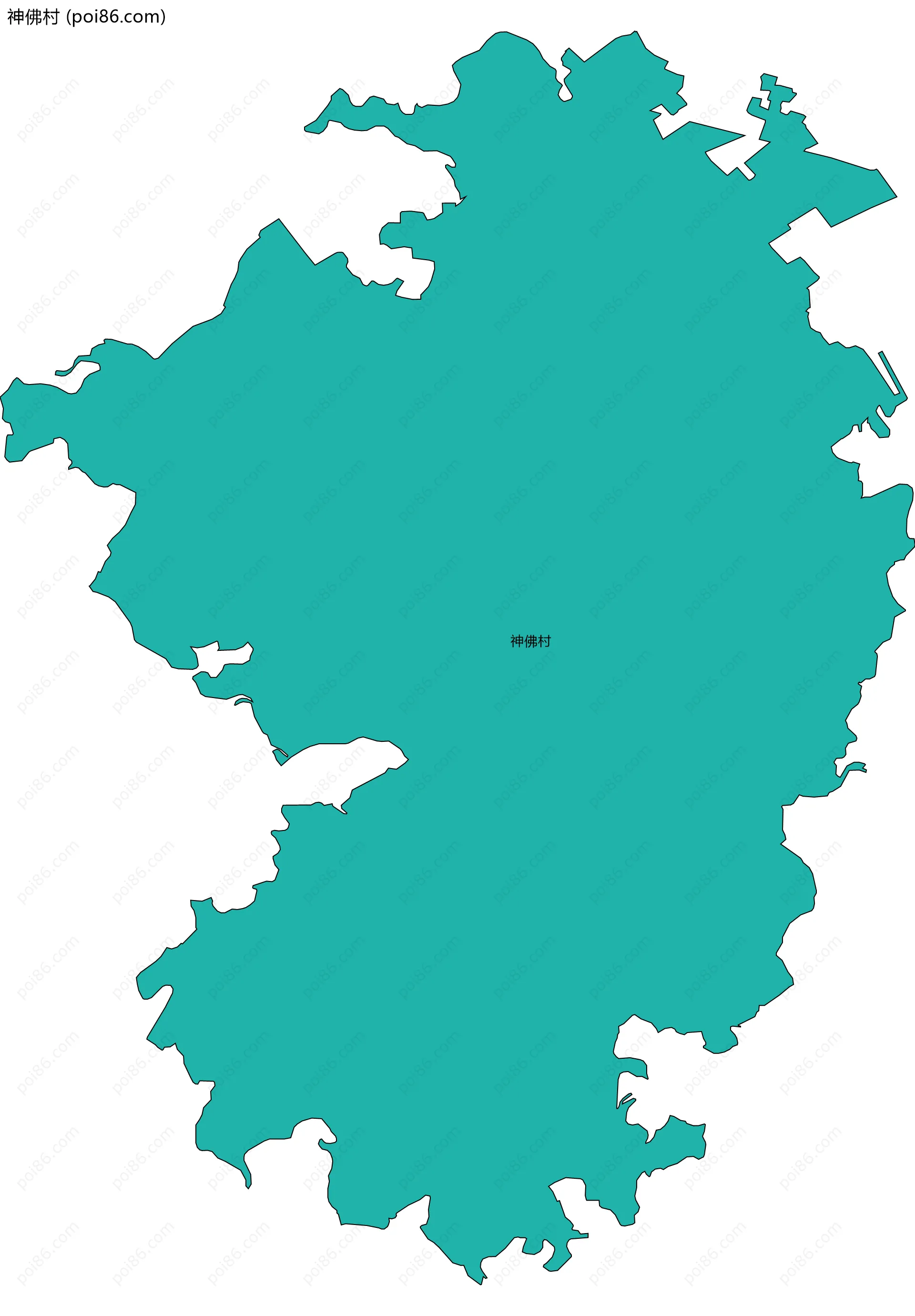 神佛村边界地图