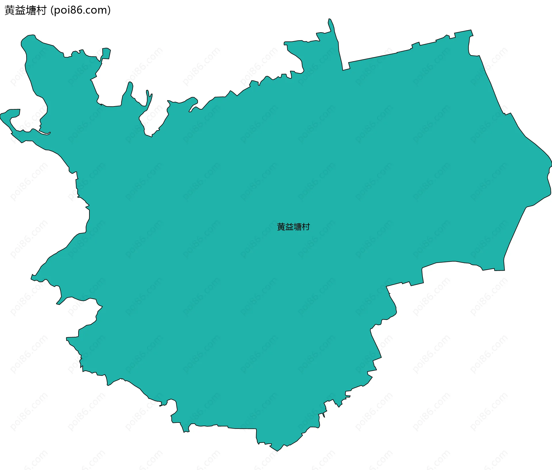 黄益塘村边界地图