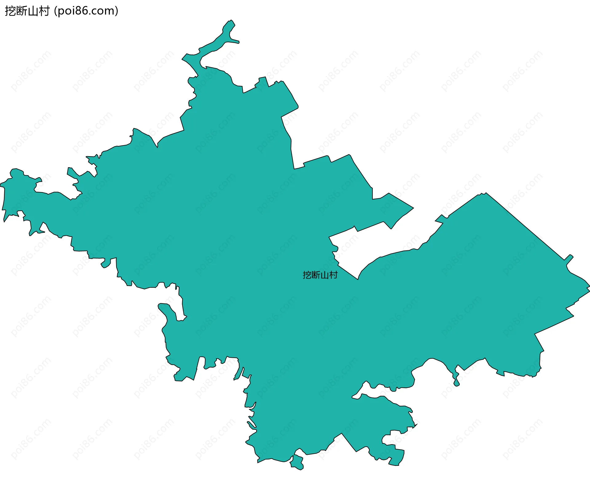 挖断山村边界地图