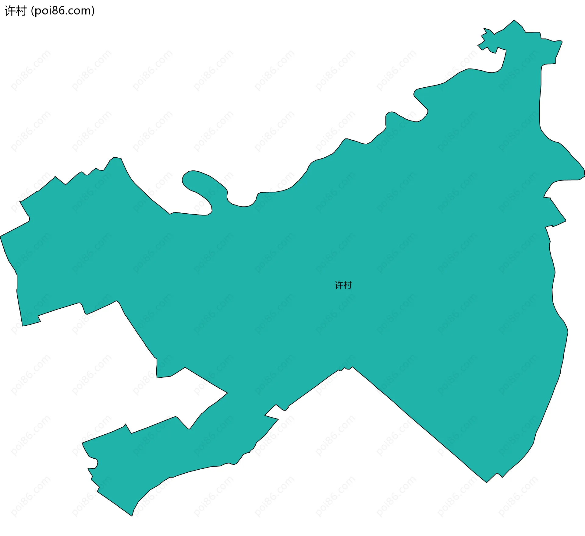 许村边界地图