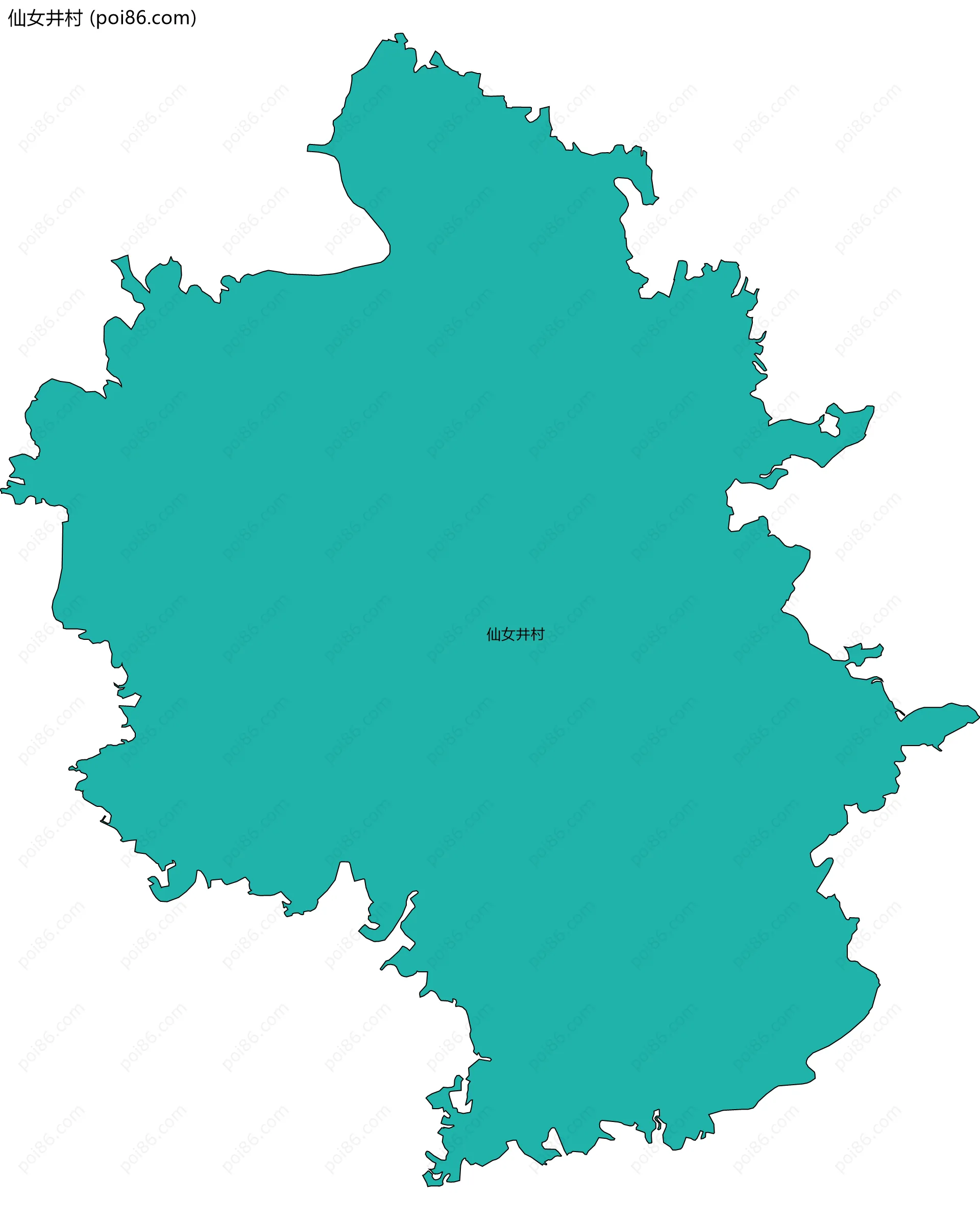 仙女井村边界地图