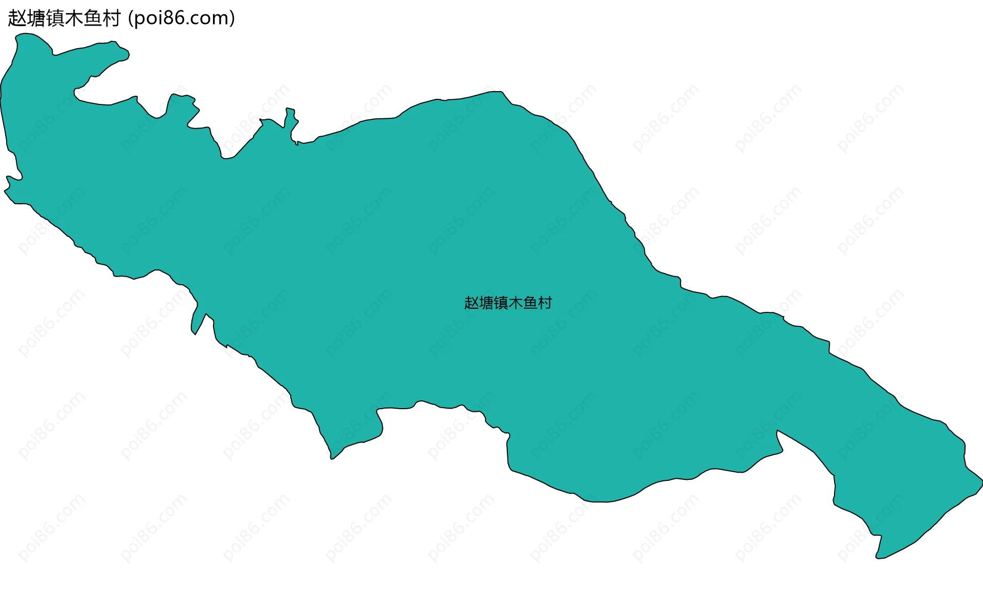 赵塘镇木鱼村边界地图