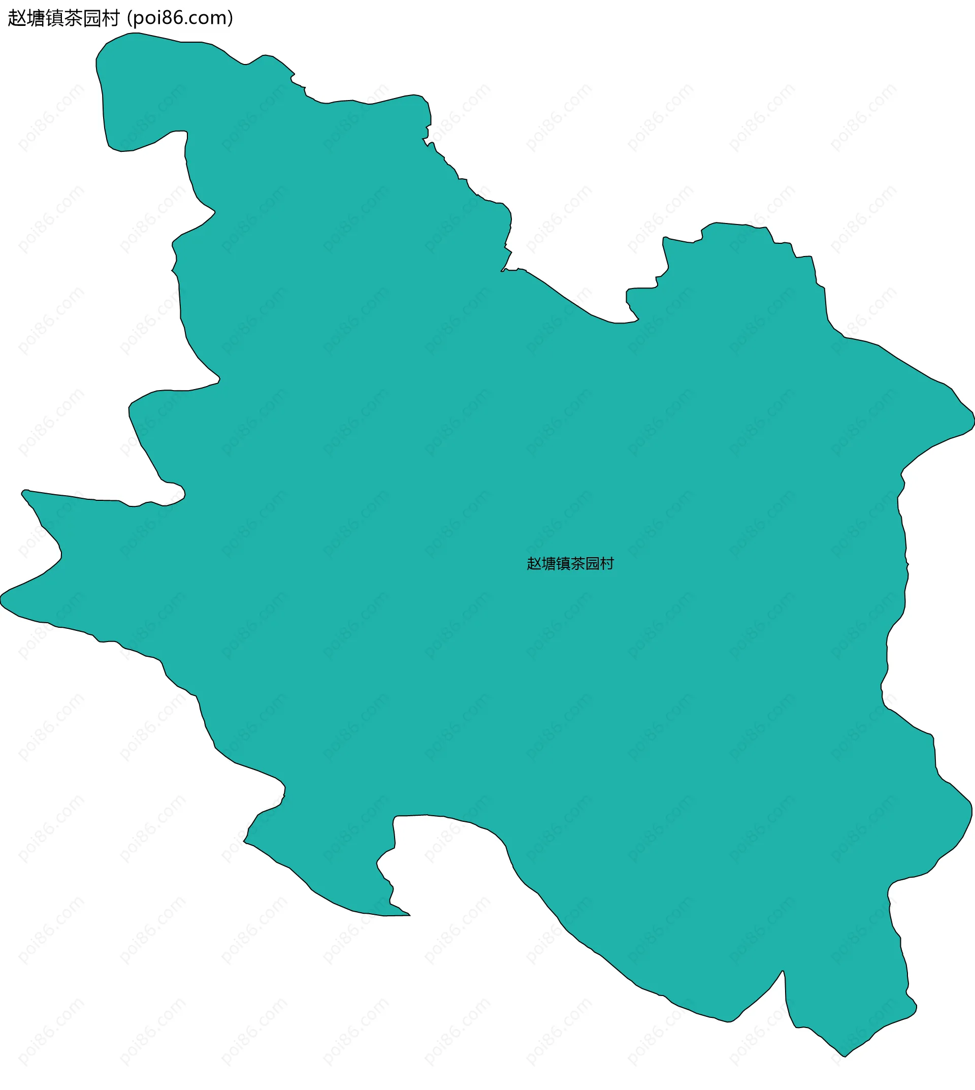 赵塘镇茶园村边界地图