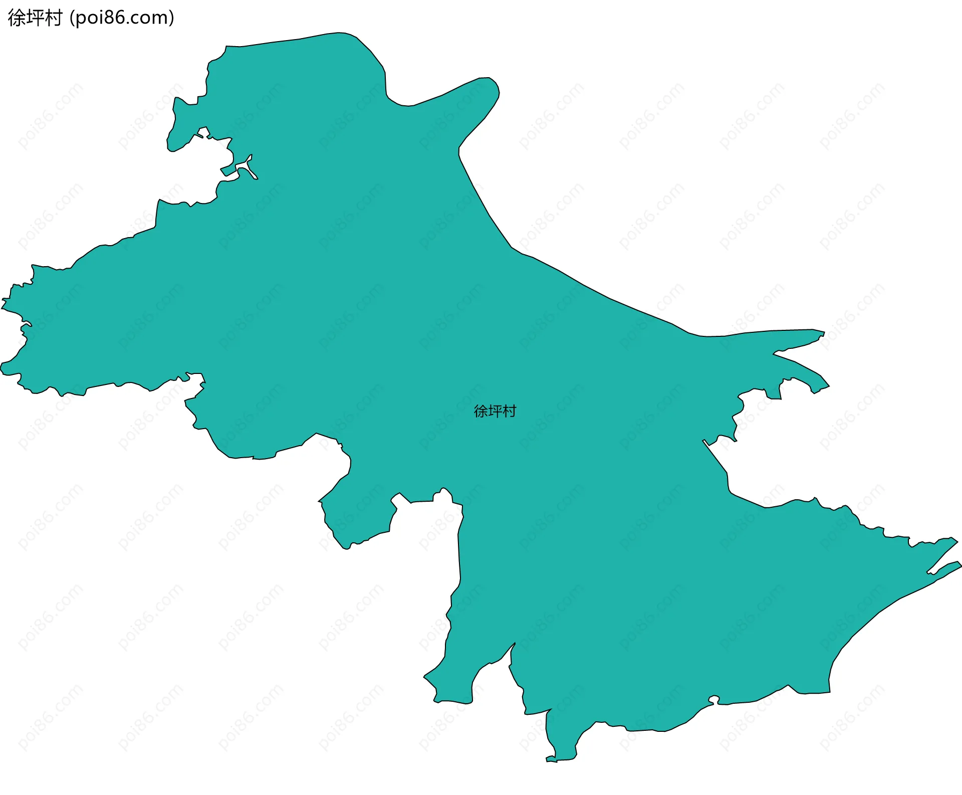 徐坪村边界地图