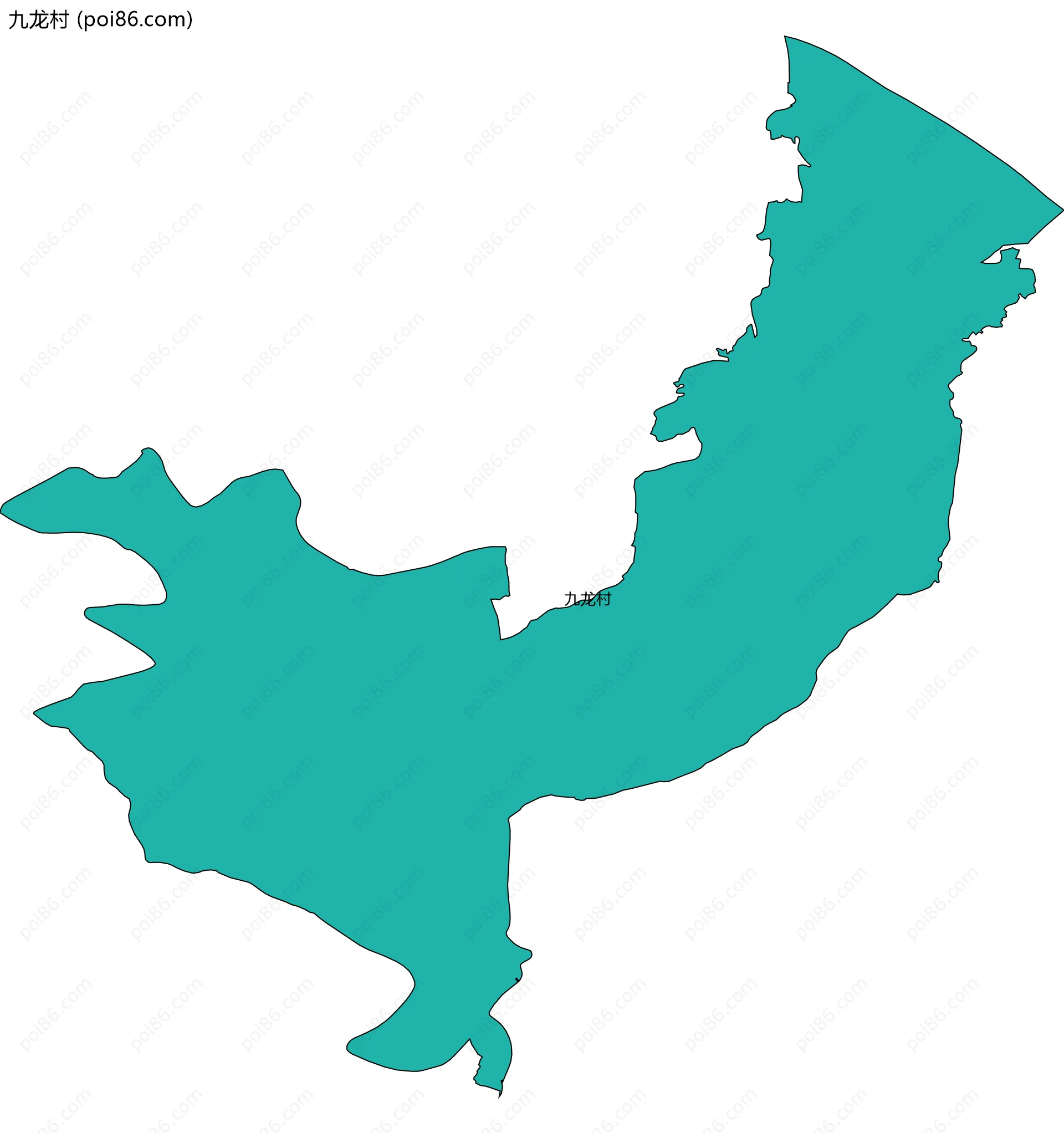 九龙村边界地图