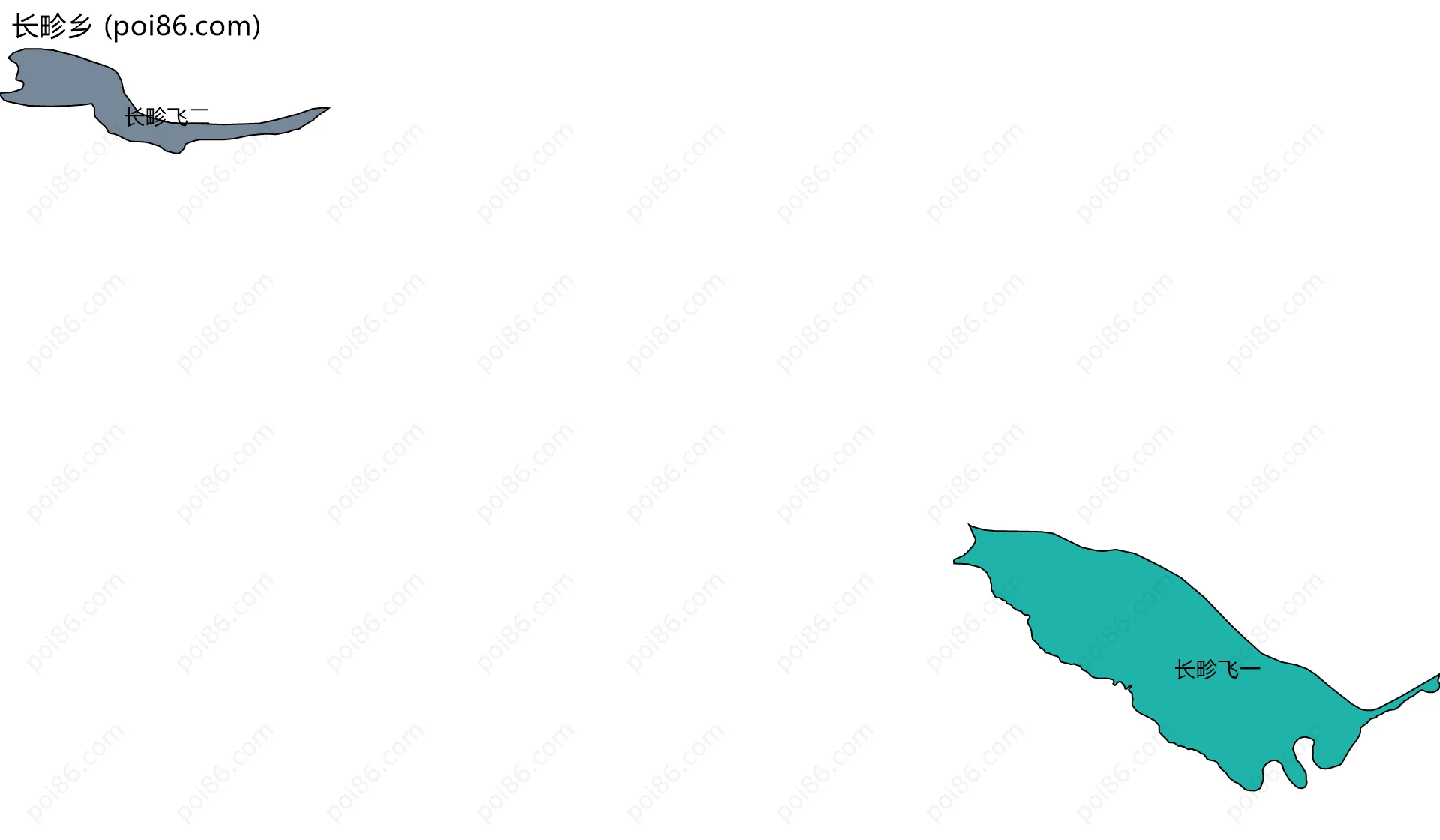 长畛乡边界地图(五级行政区划)