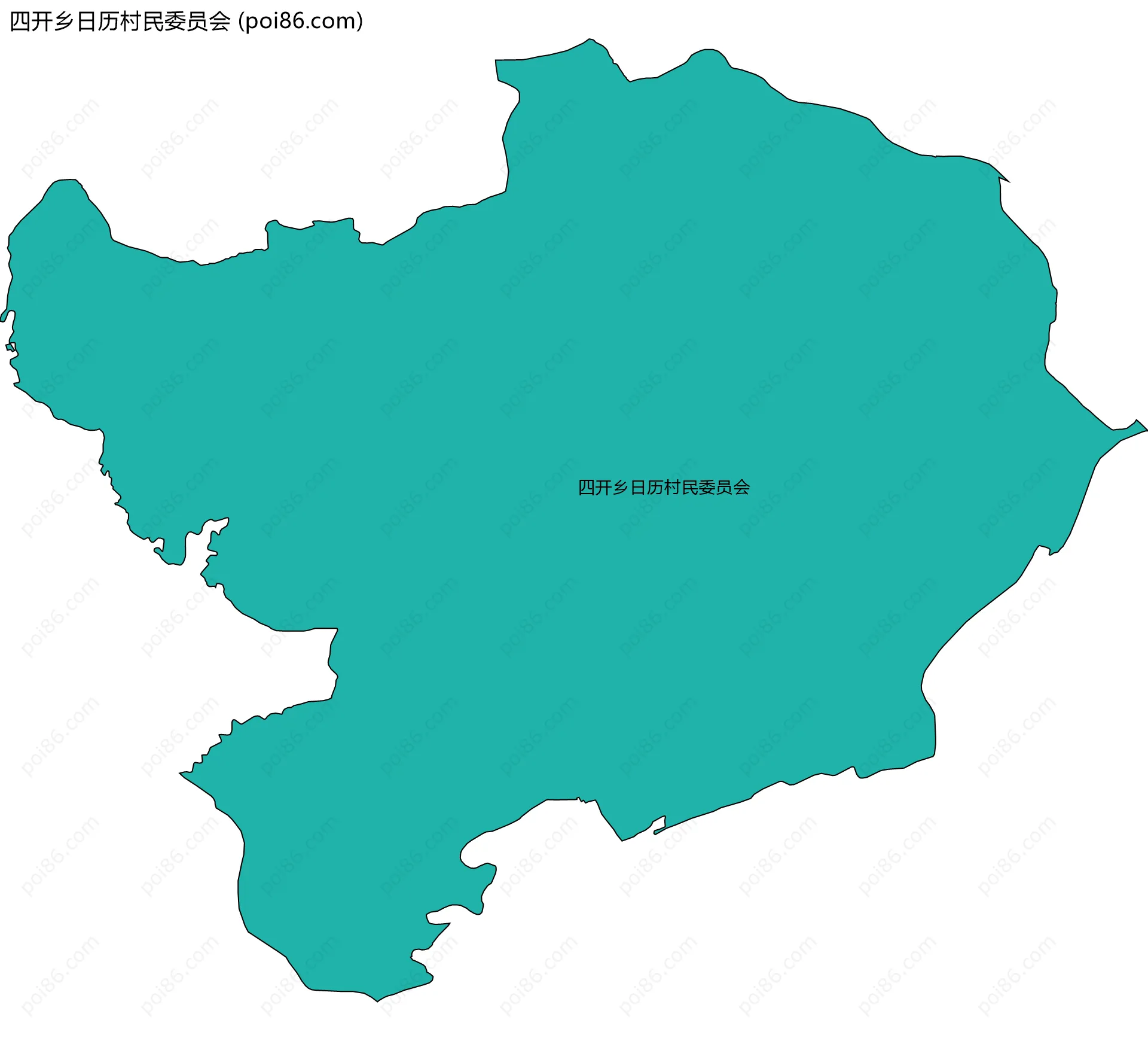 四开乡日历村民委员会边界地图