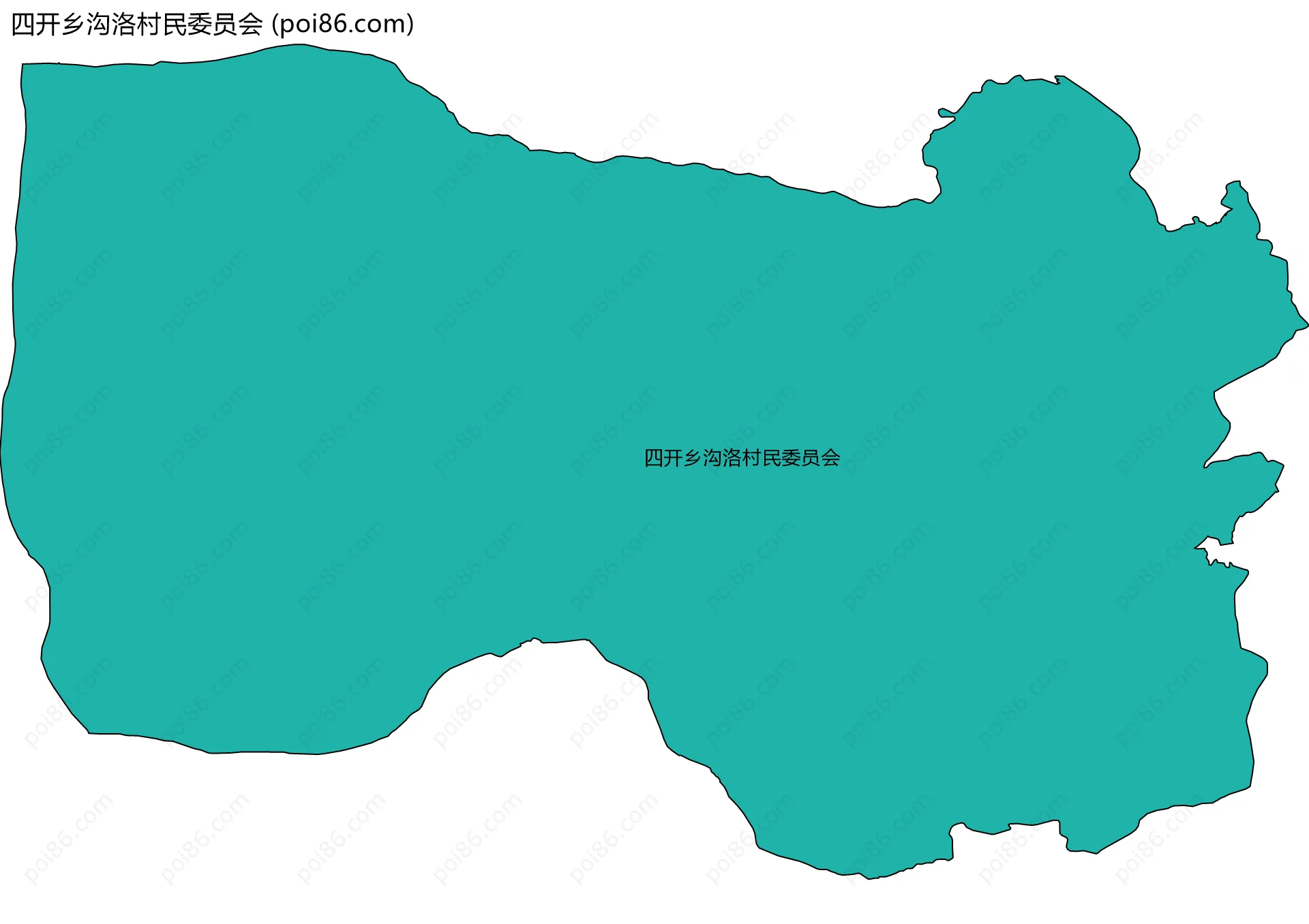 四开乡沟洛村民委员会边界地图