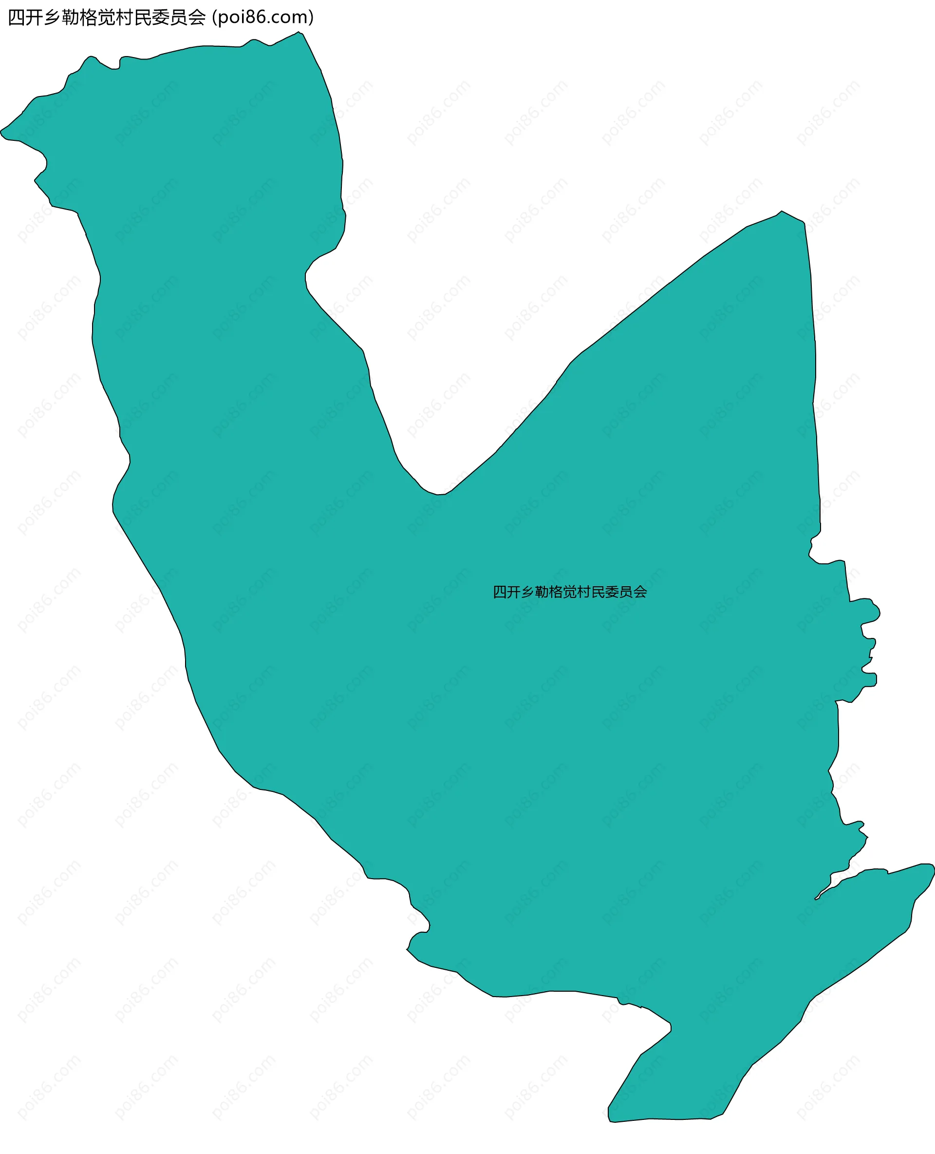 四开乡勒格觉村民委员会边界地图
