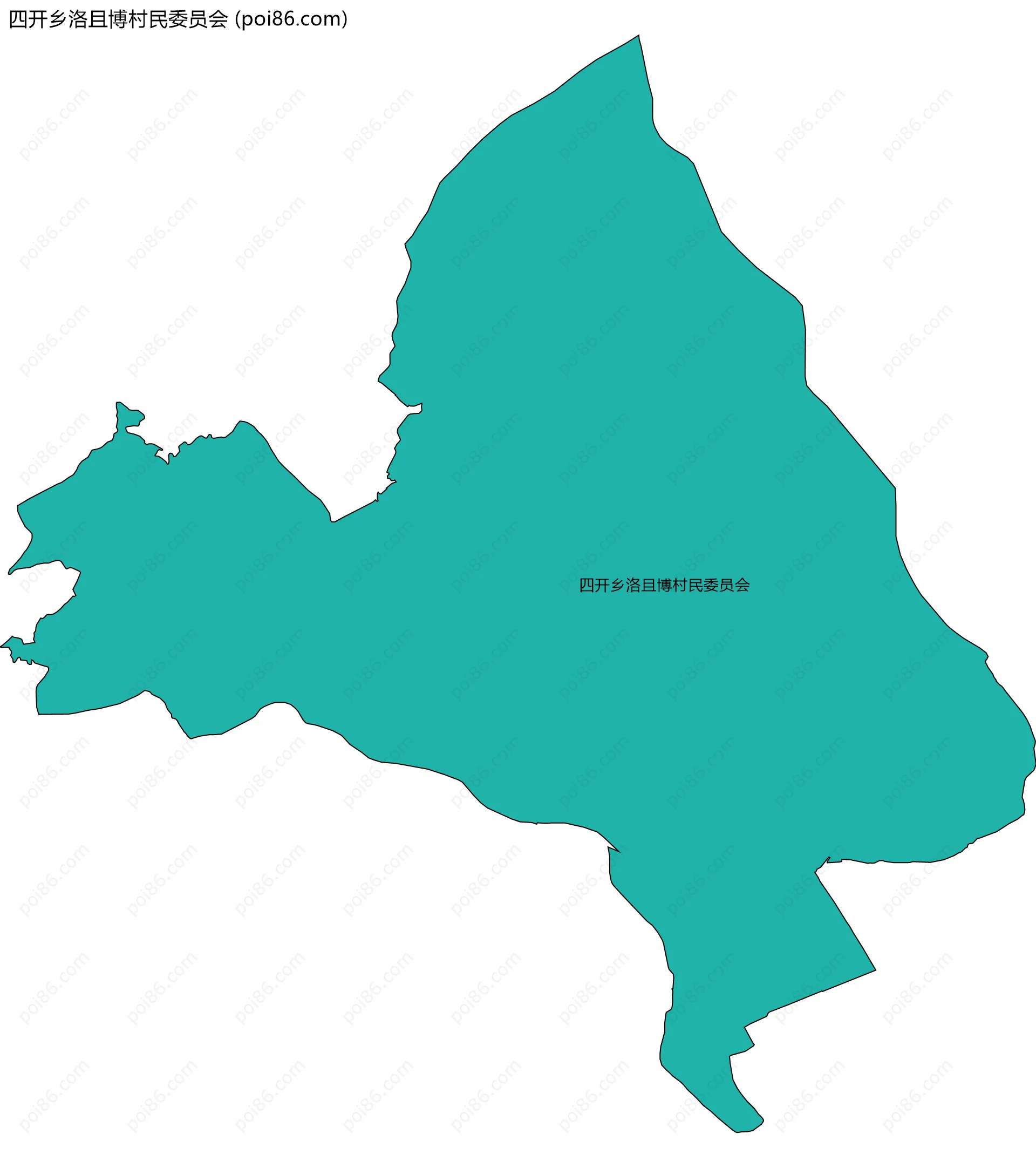 四开乡洛且博村民委员会边界地图