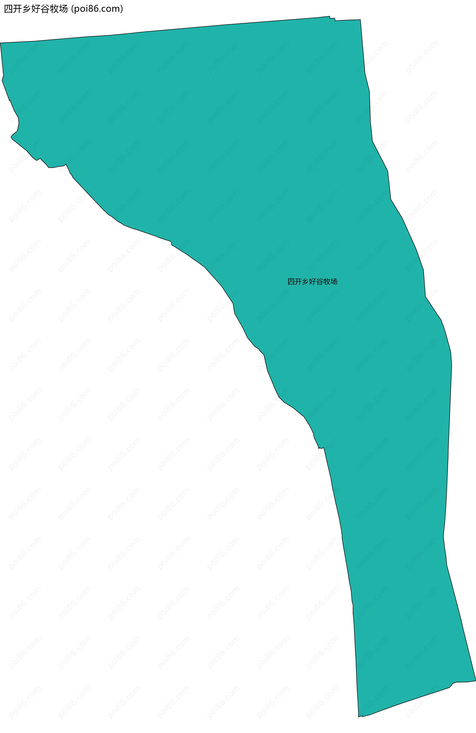 四开乡好谷牧场边界地图