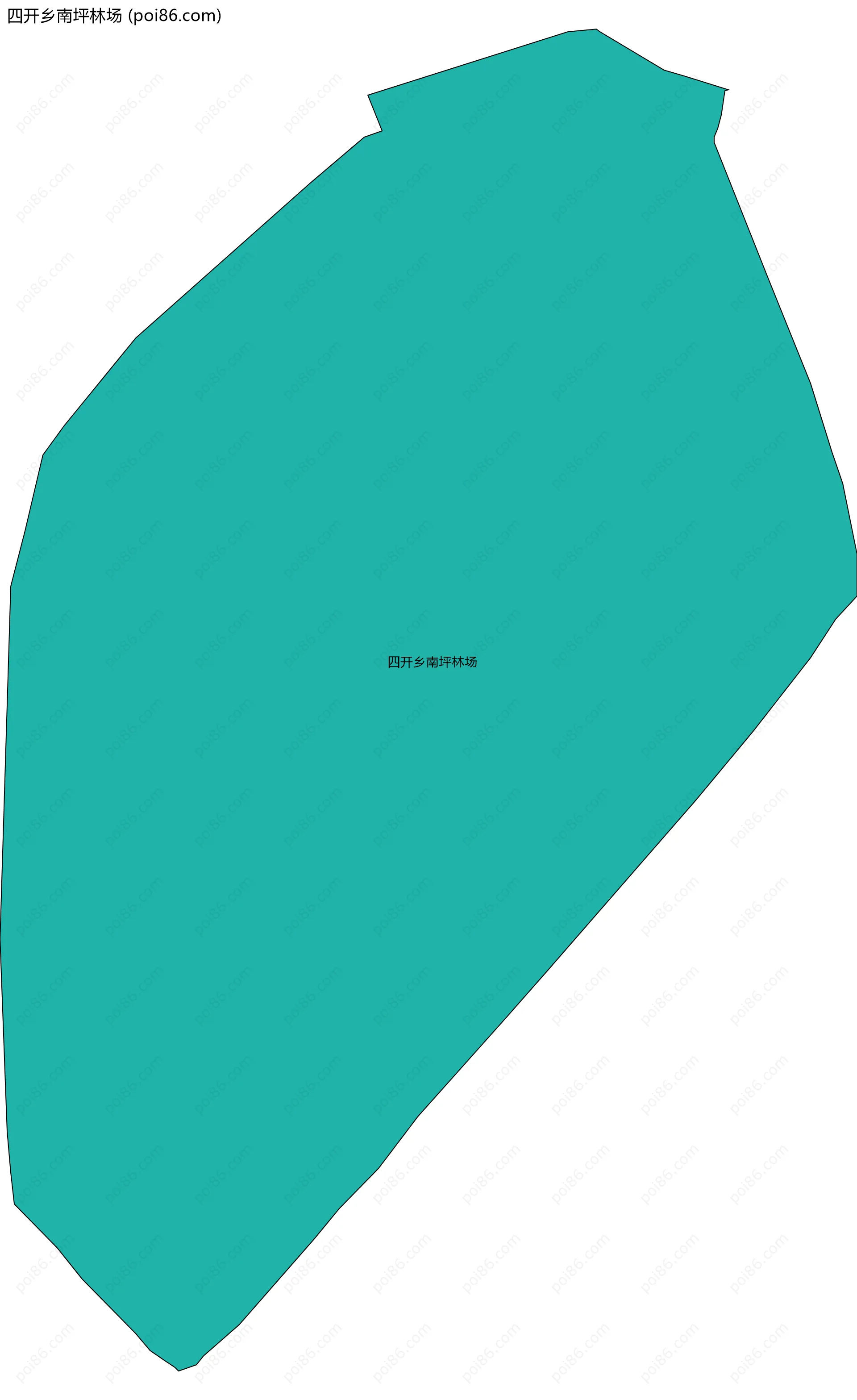 四开乡南坪林场边界地图