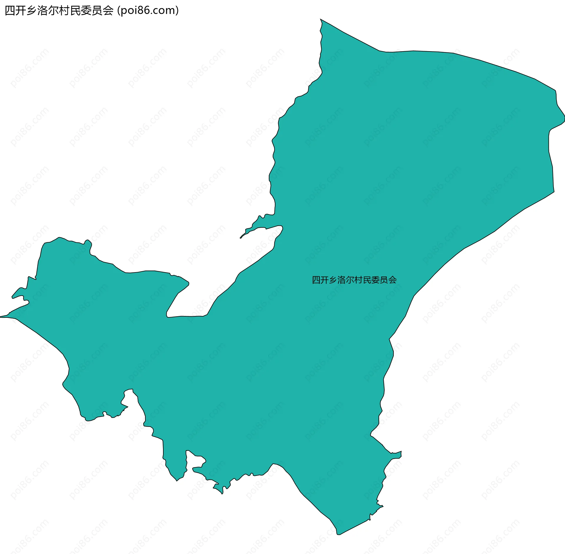 四开乡洛尔村民委员会边界地图