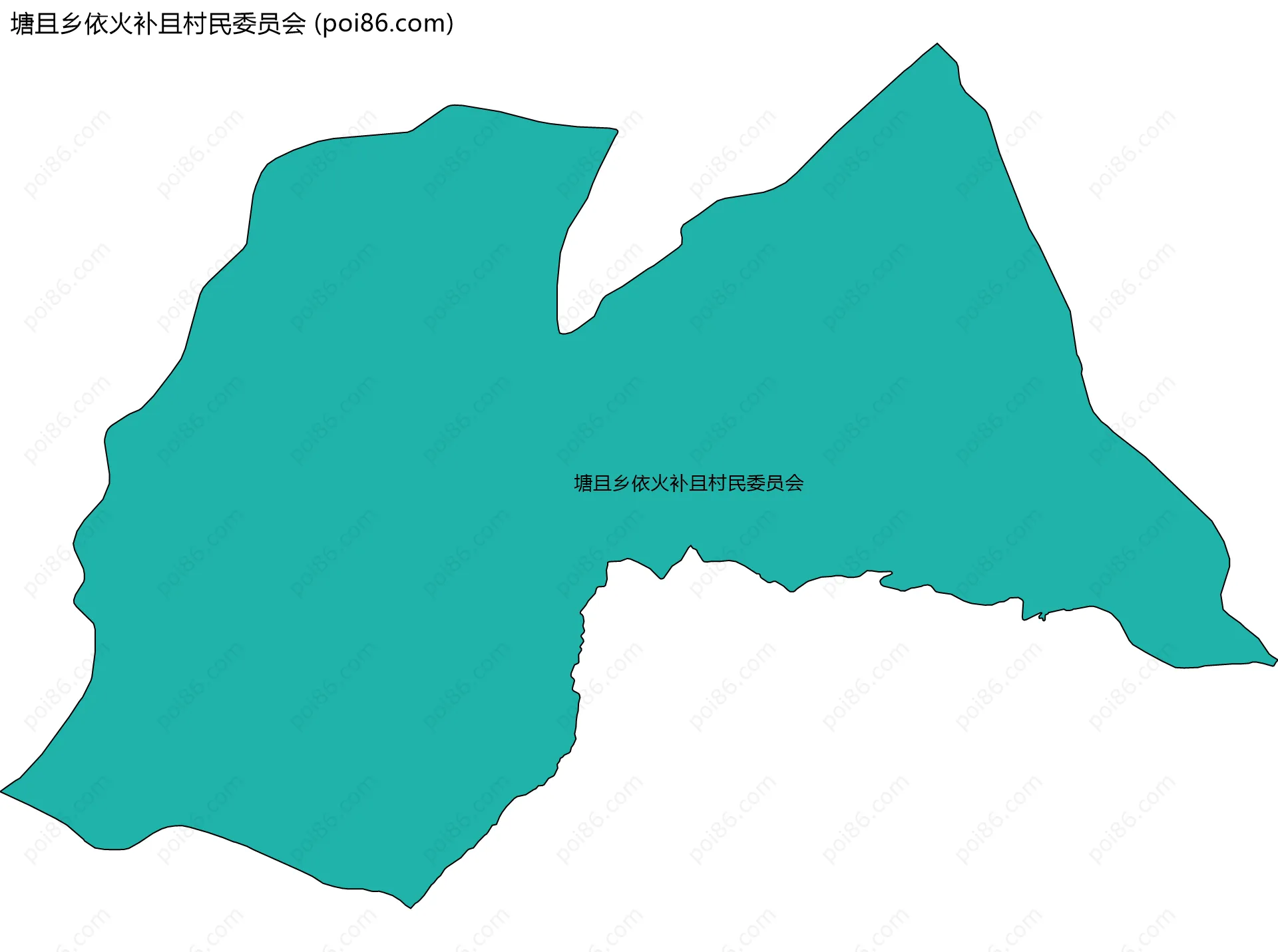 塘且乡依火补且村民委员会边界地图