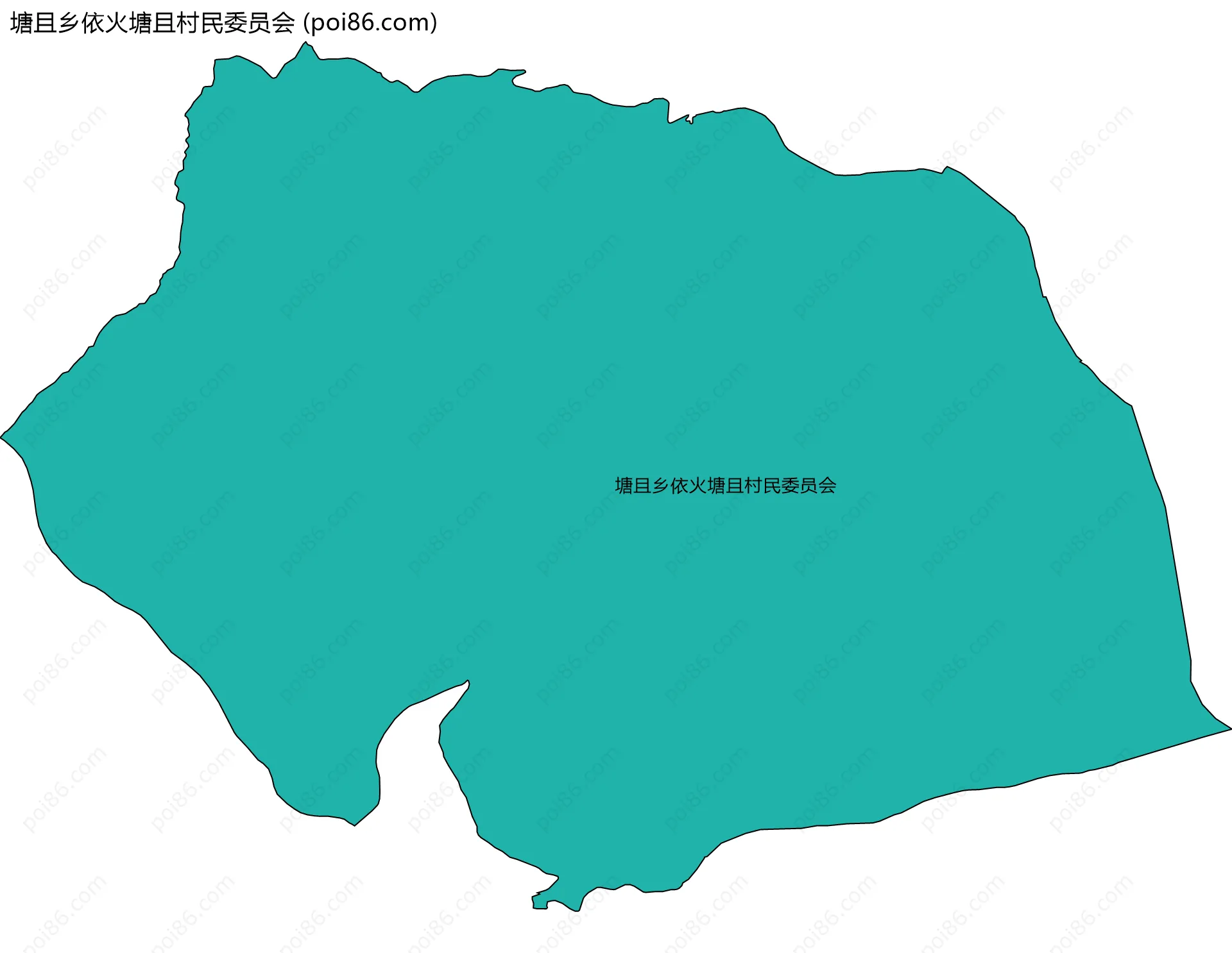塘且乡依火塘且村民委员会边界地图