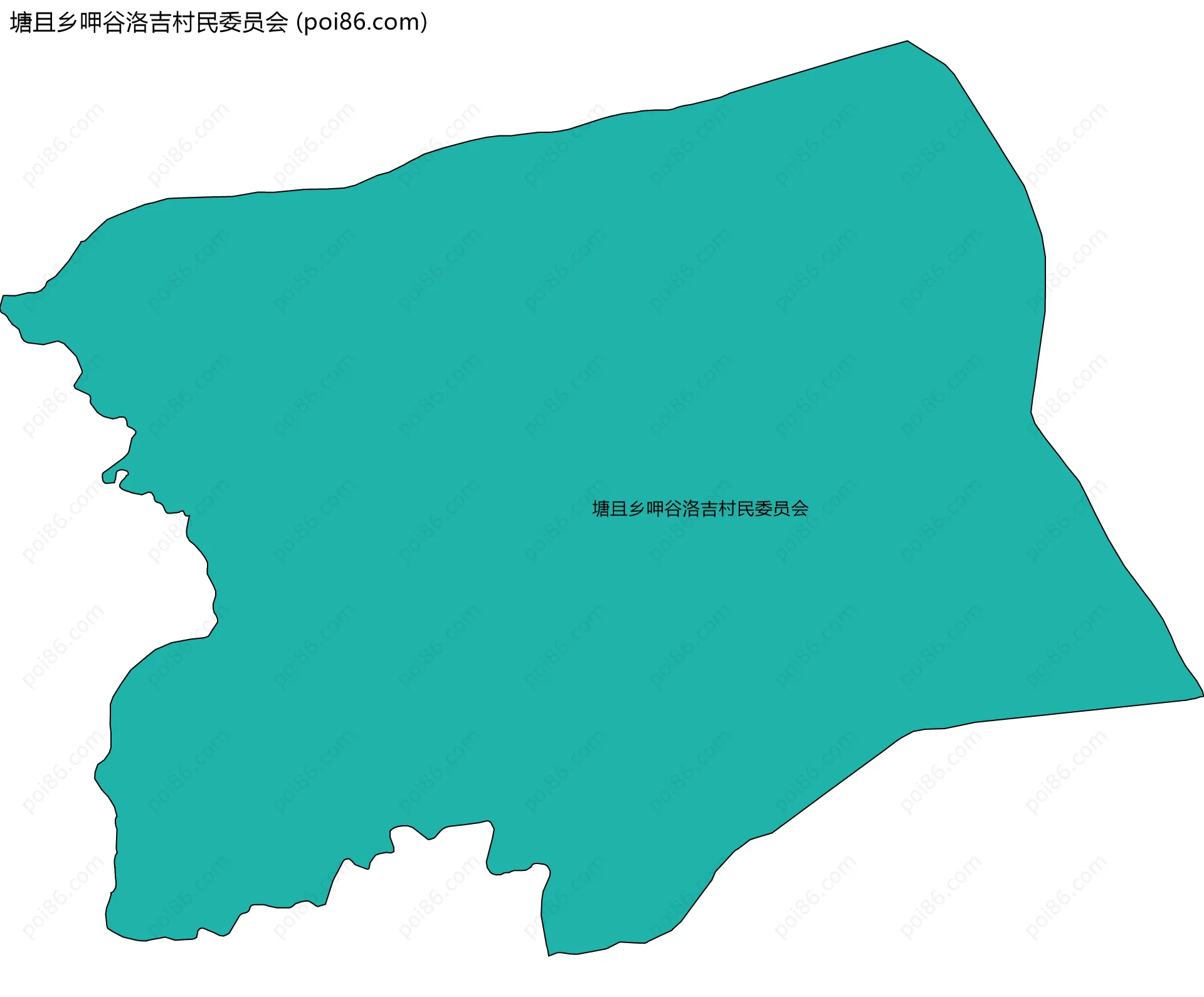 塘且乡呷谷洛吉村民委员会边界地图