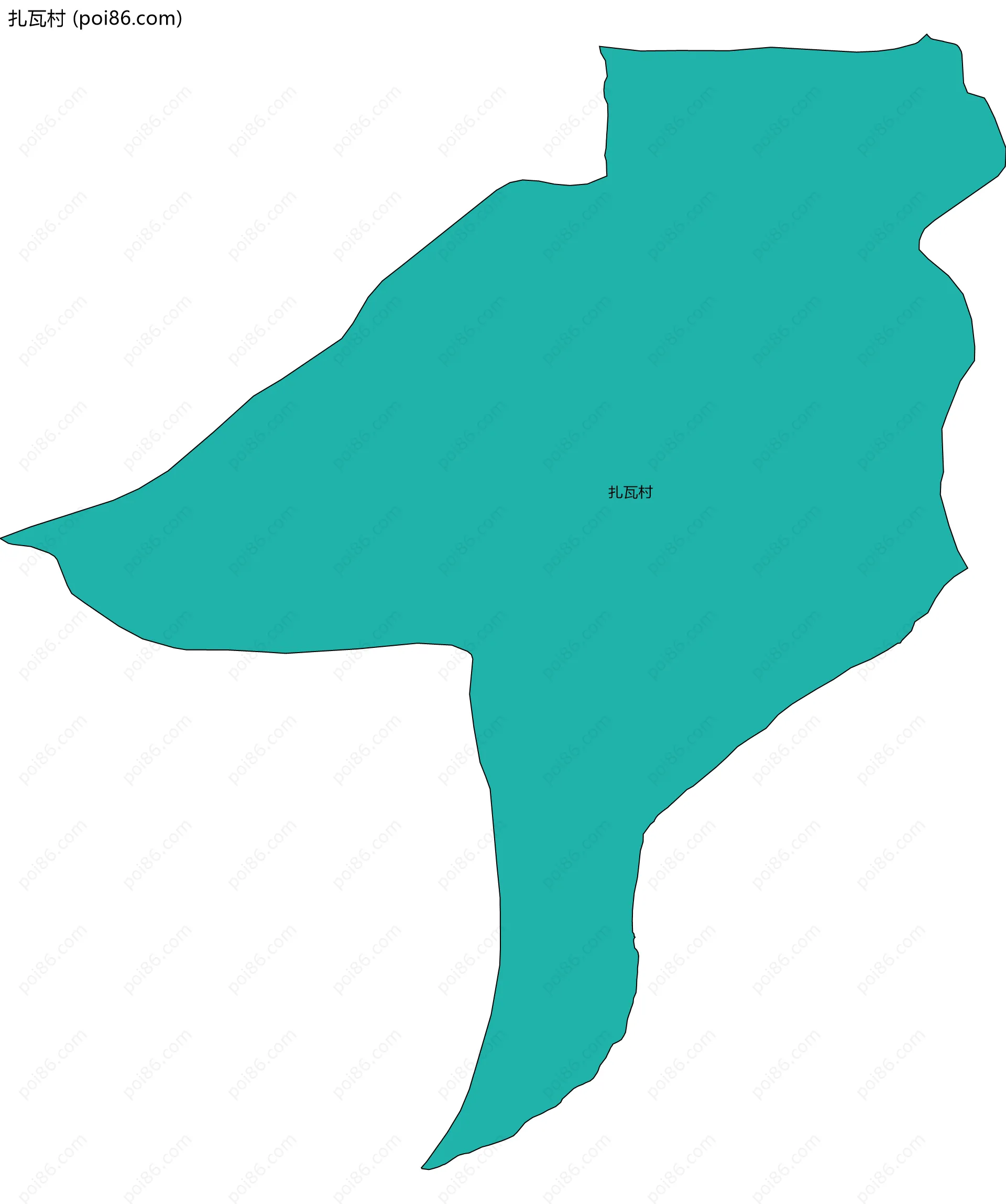 扎瓦村边界地图