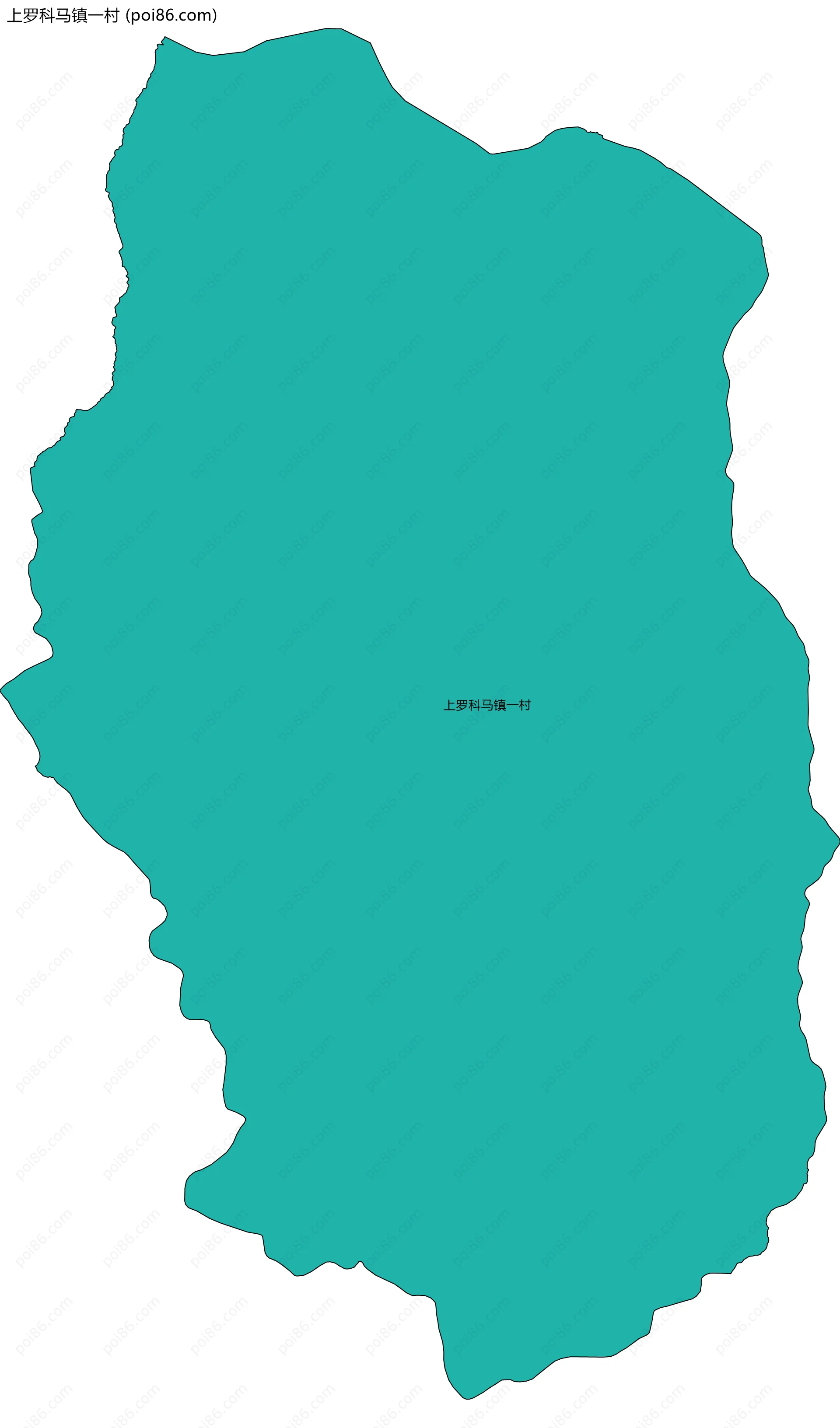 上罗科马镇一村边界地图