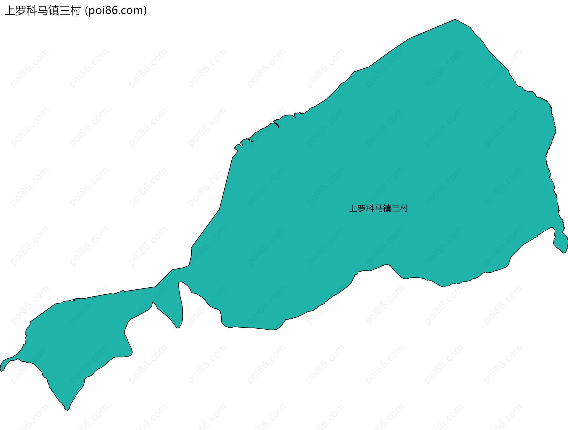 上罗科马镇三村边界地图