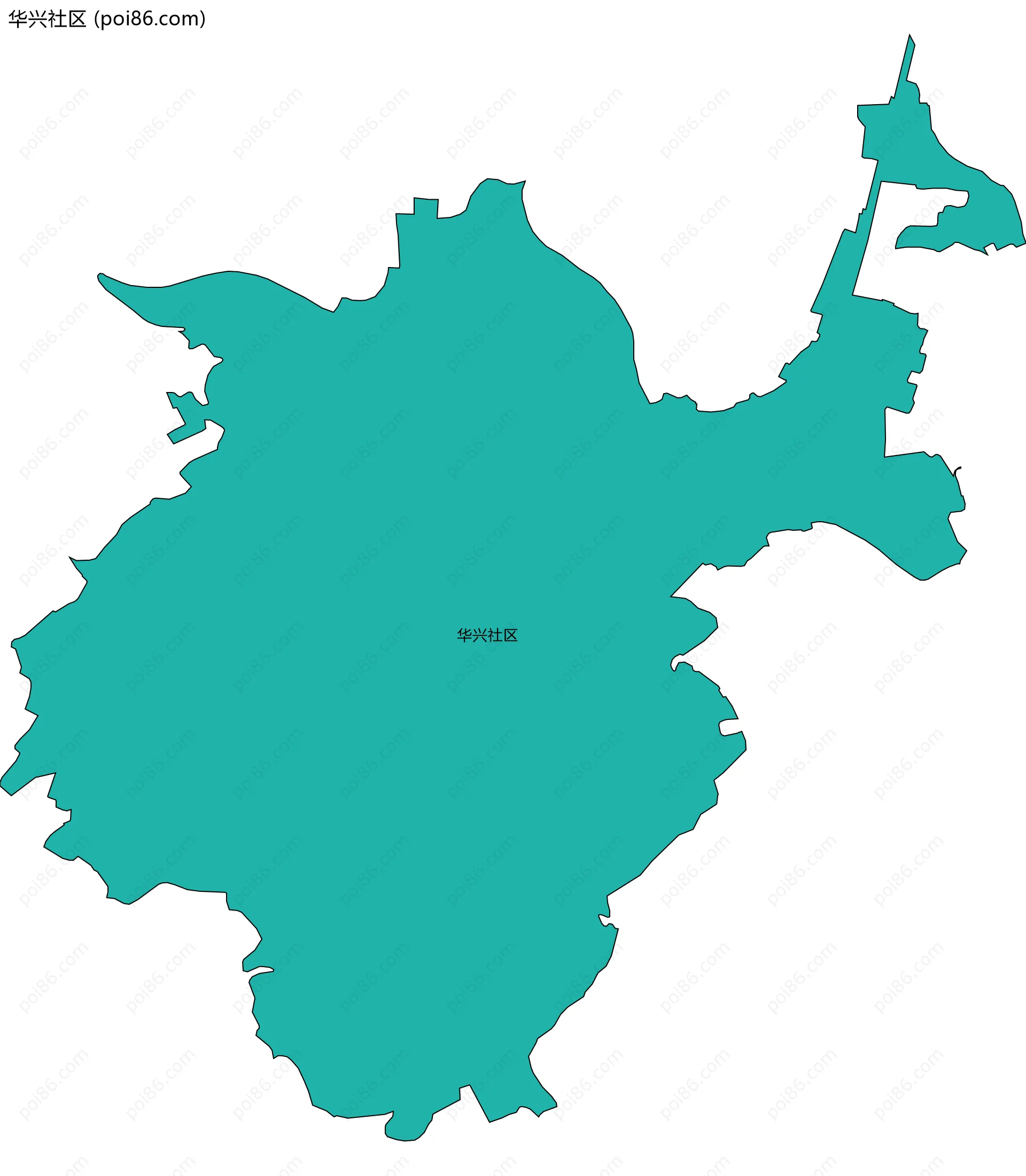 华兴社区边界地图