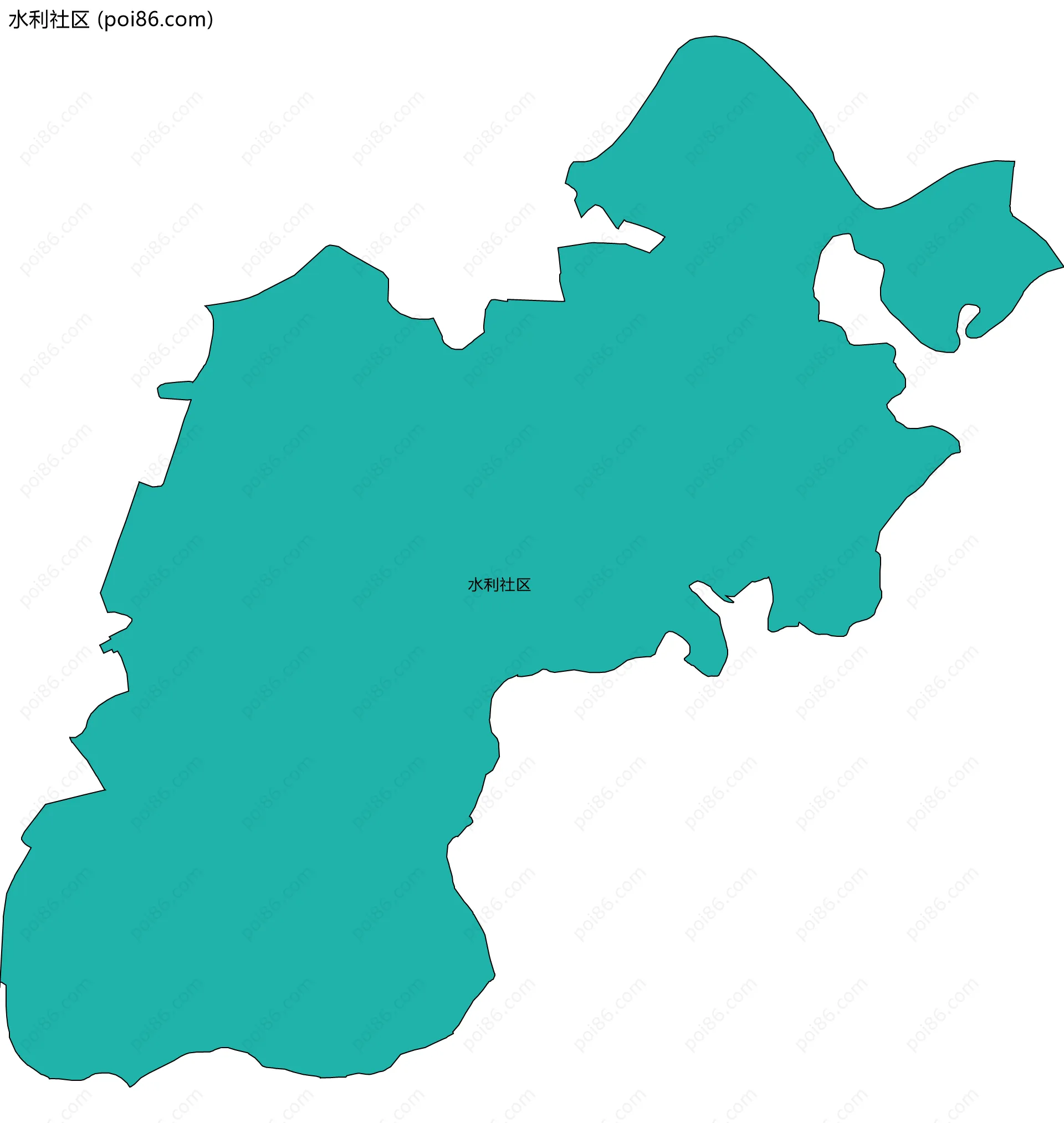 水利社区边界地图
