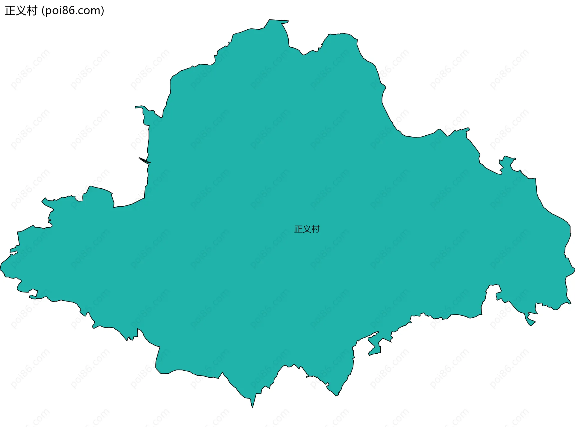 正义村边界地图