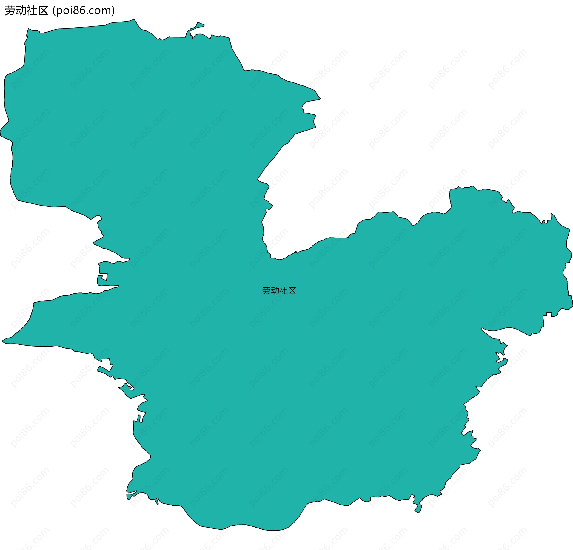 劳动社区边界地图