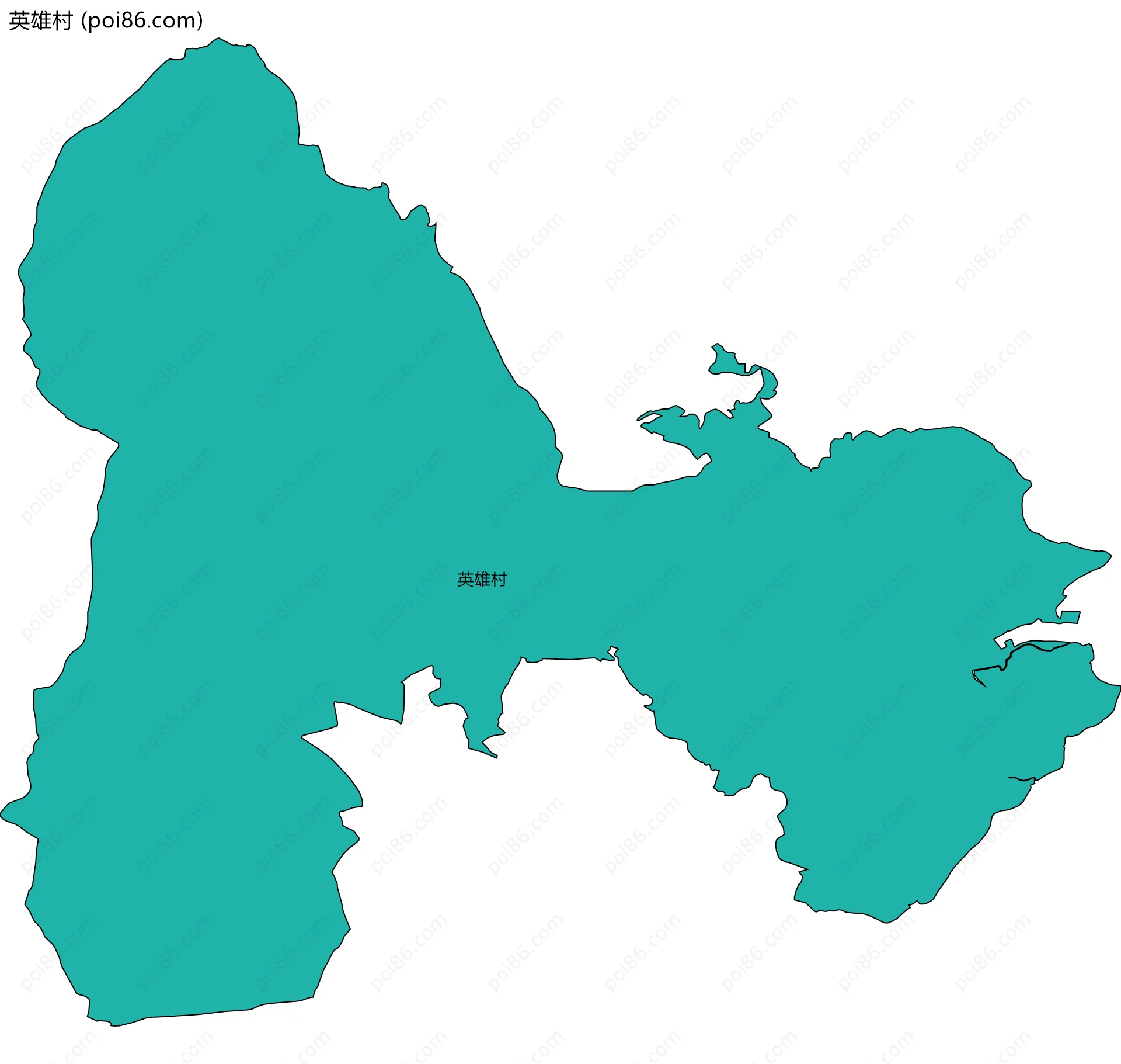 英雄村边界地图