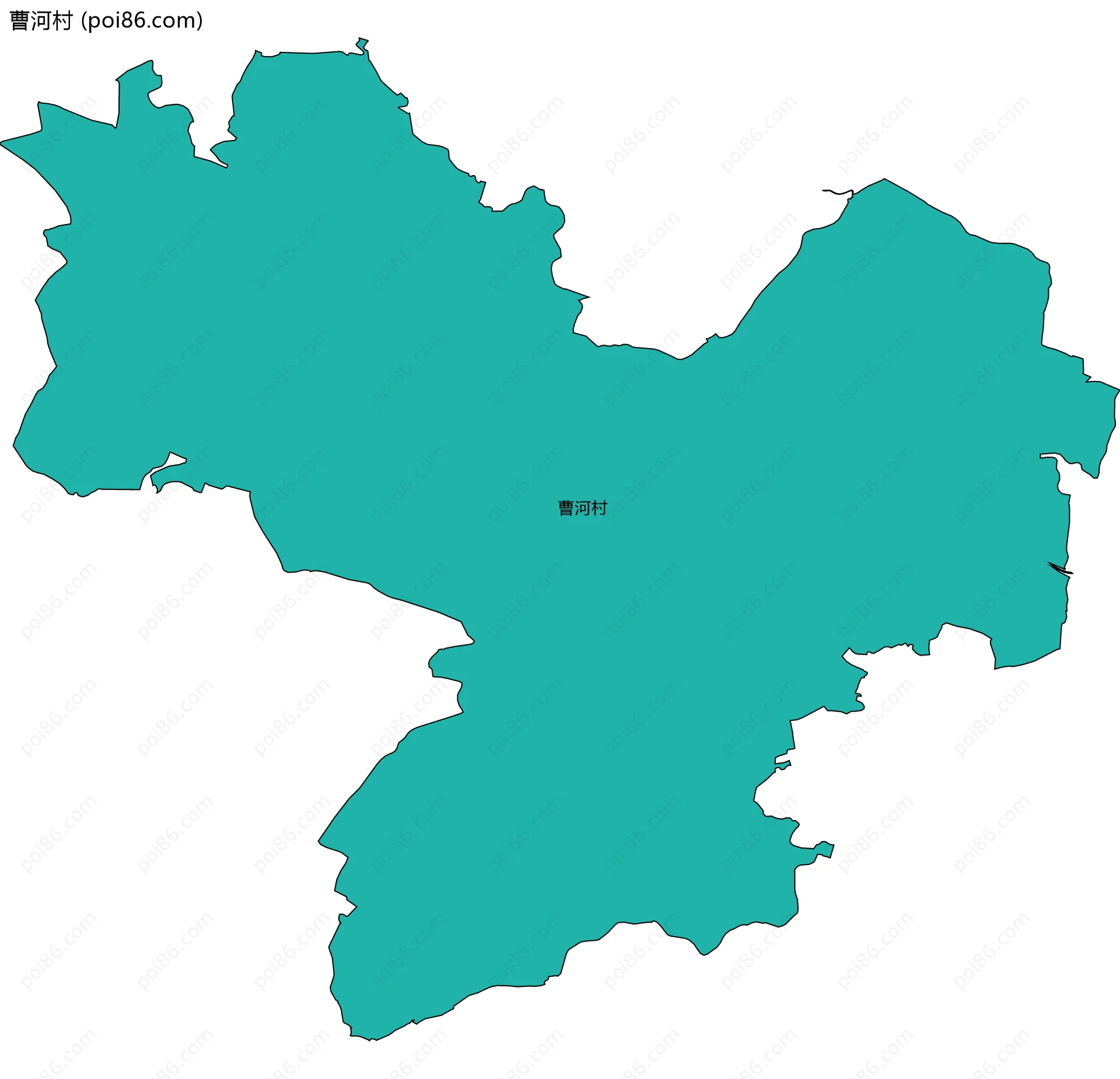 曹河村边界地图